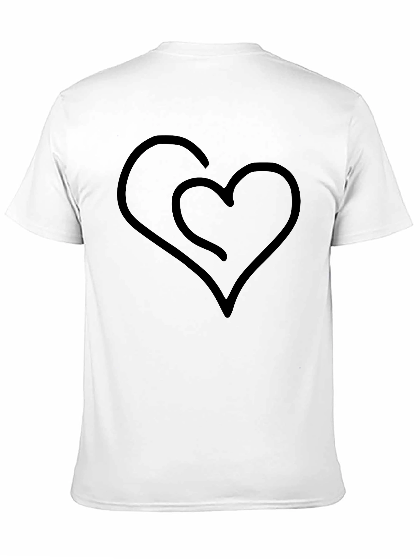 Modern Heart Graphic Tee - Black