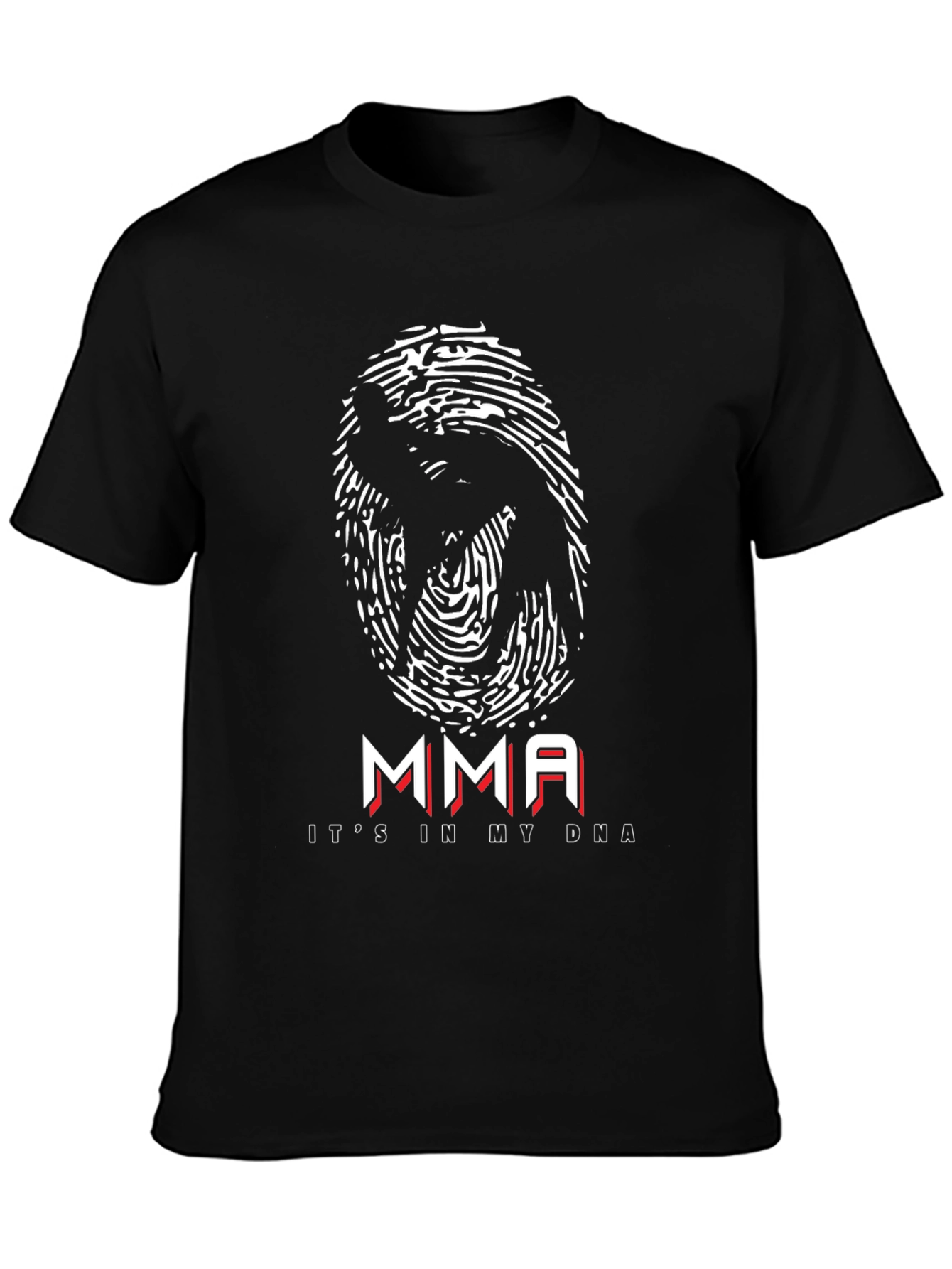 MMA DNA Black T-Shirt - Martial Arts Design