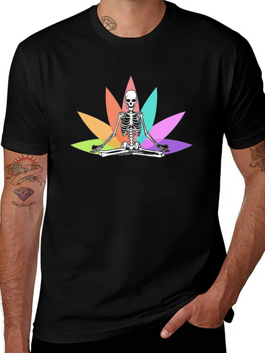 Meditating Skeleton Graphic Tee