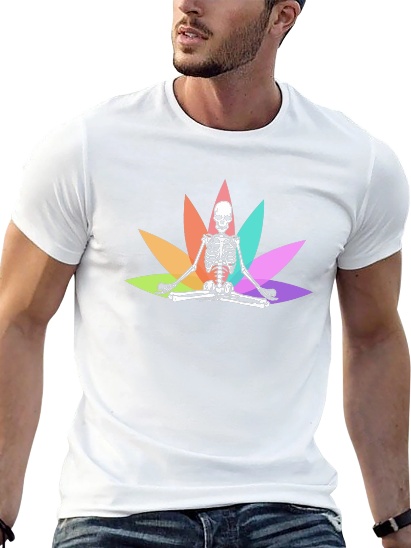 Meditating Skeleton Graphic Tee