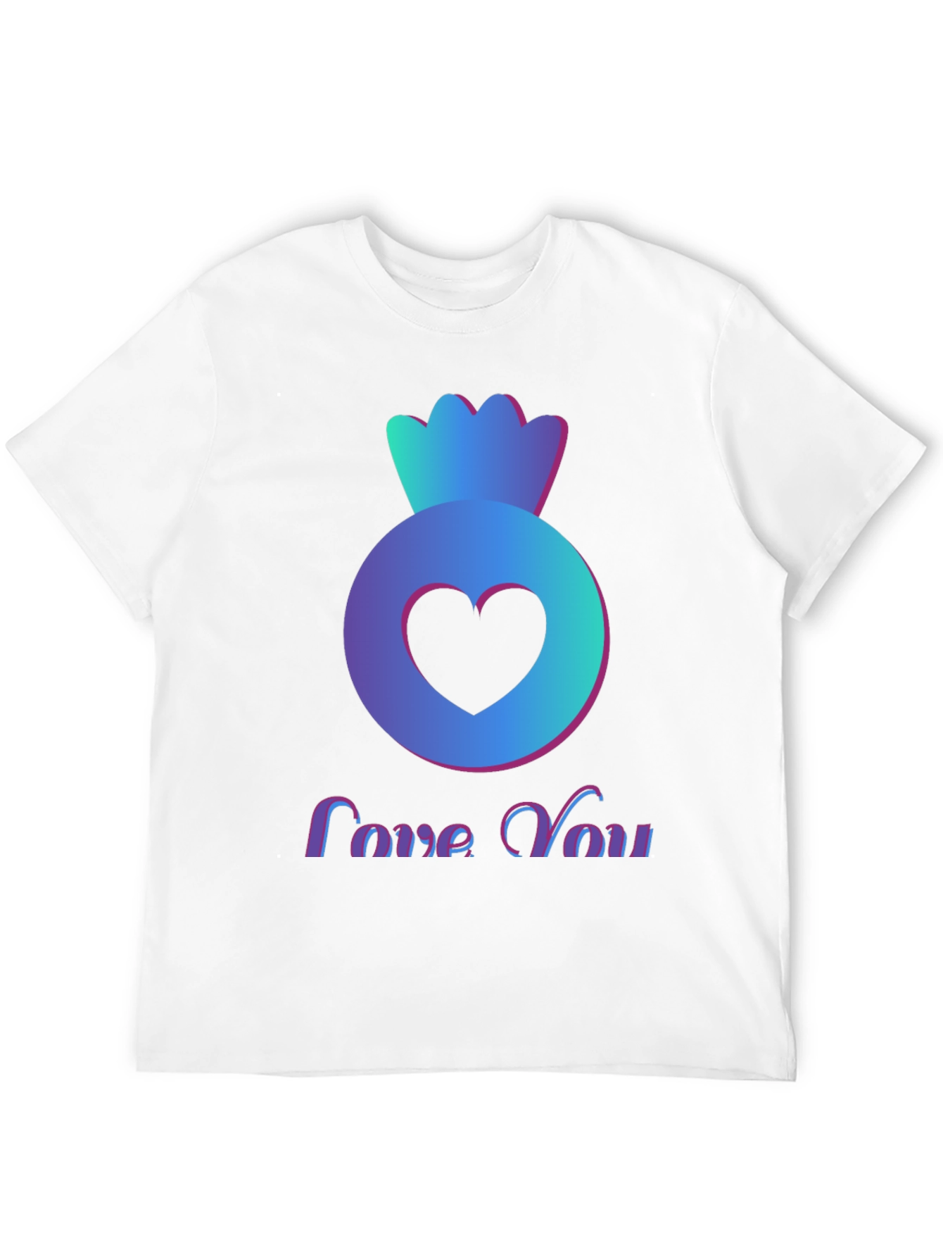 Love You Heart Candy Black T-Shirt