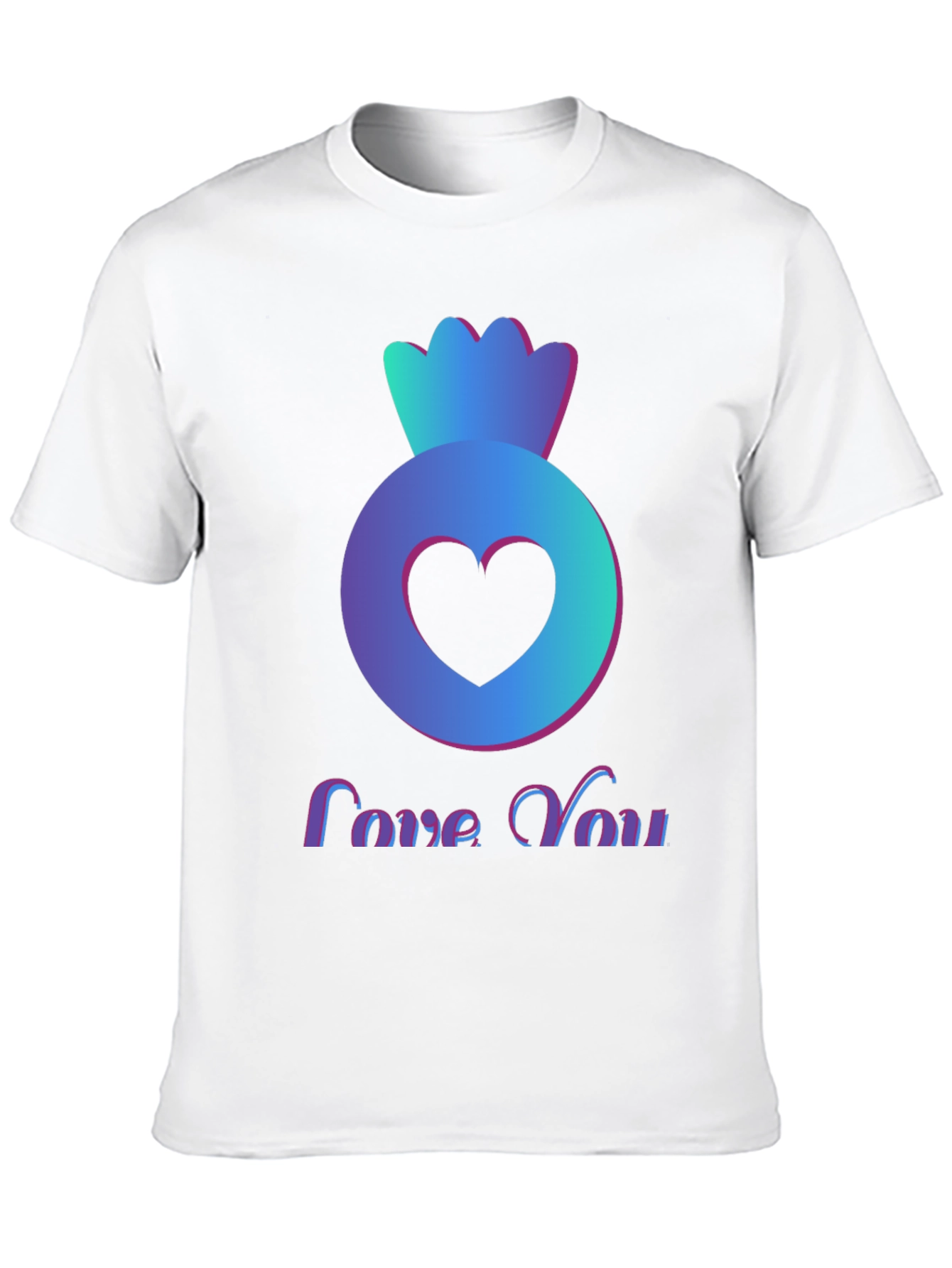 Love You Heart Candy Black T-Shirt