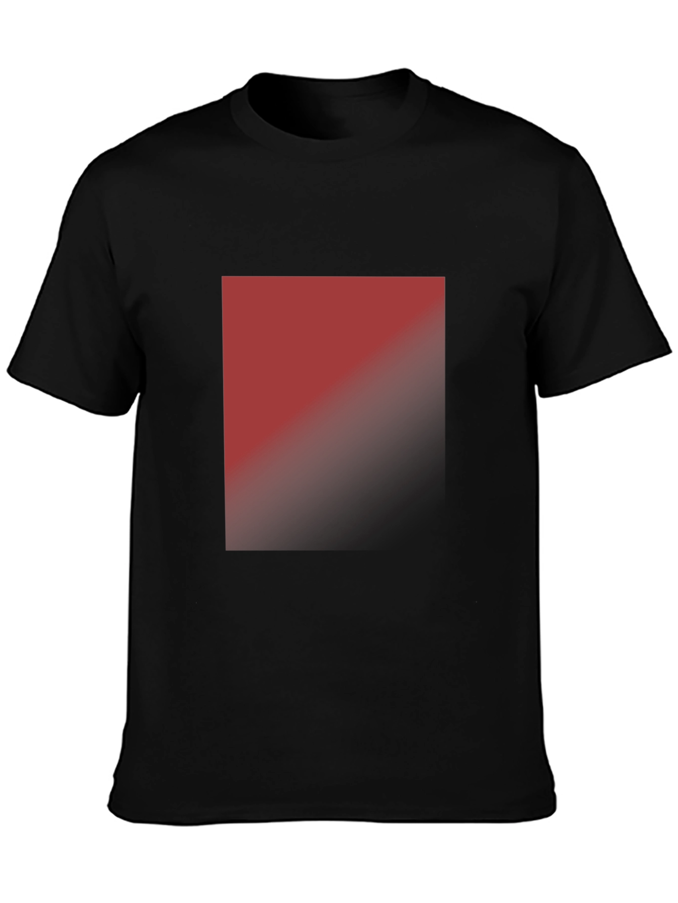 Modern Black T-Shirt with Abstract Gradient Square Design