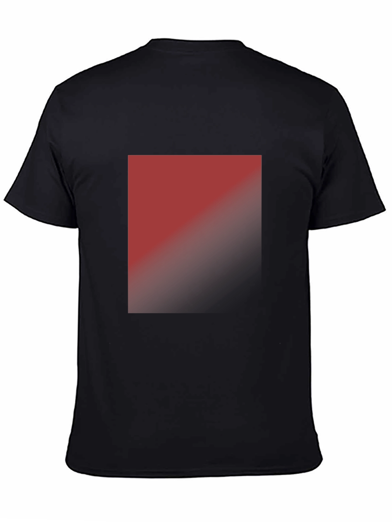 Modern Black T-Shirt with Abstract Gradient Square Design