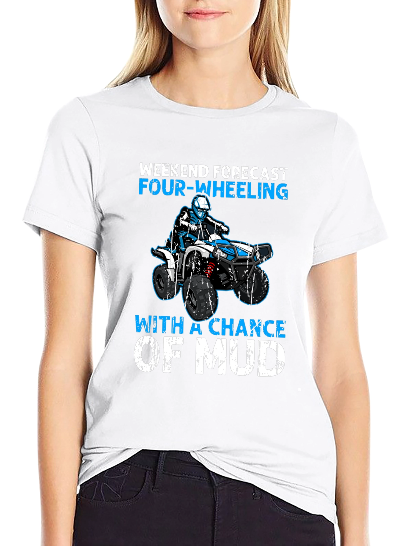Weekend Forecast Four-Wheeling ATV Mud T-Shirt