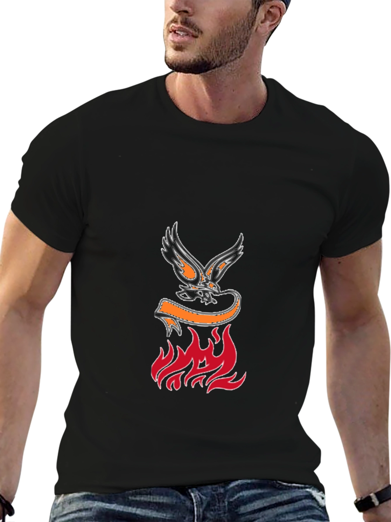 Eagle & Flames Graphic Tee
