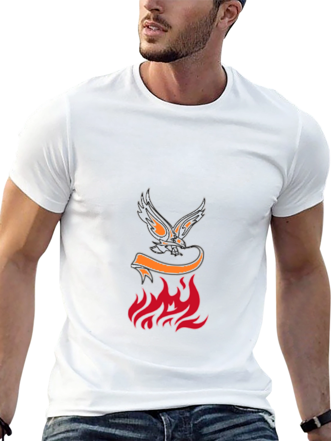 Eagle & Flames Graphic Tee