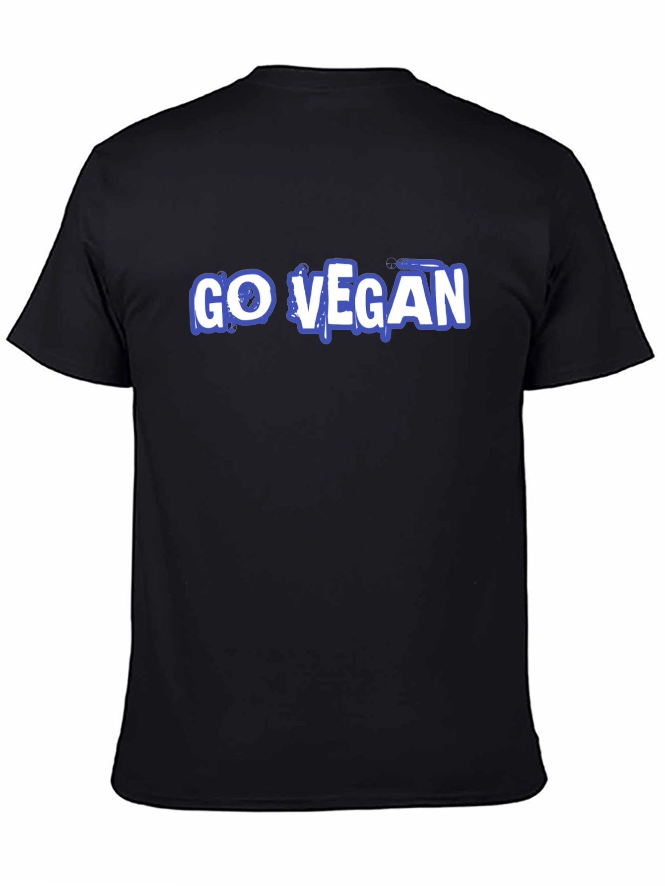 Go Vegan Graphic Tee - Black Cotton T-Shirt