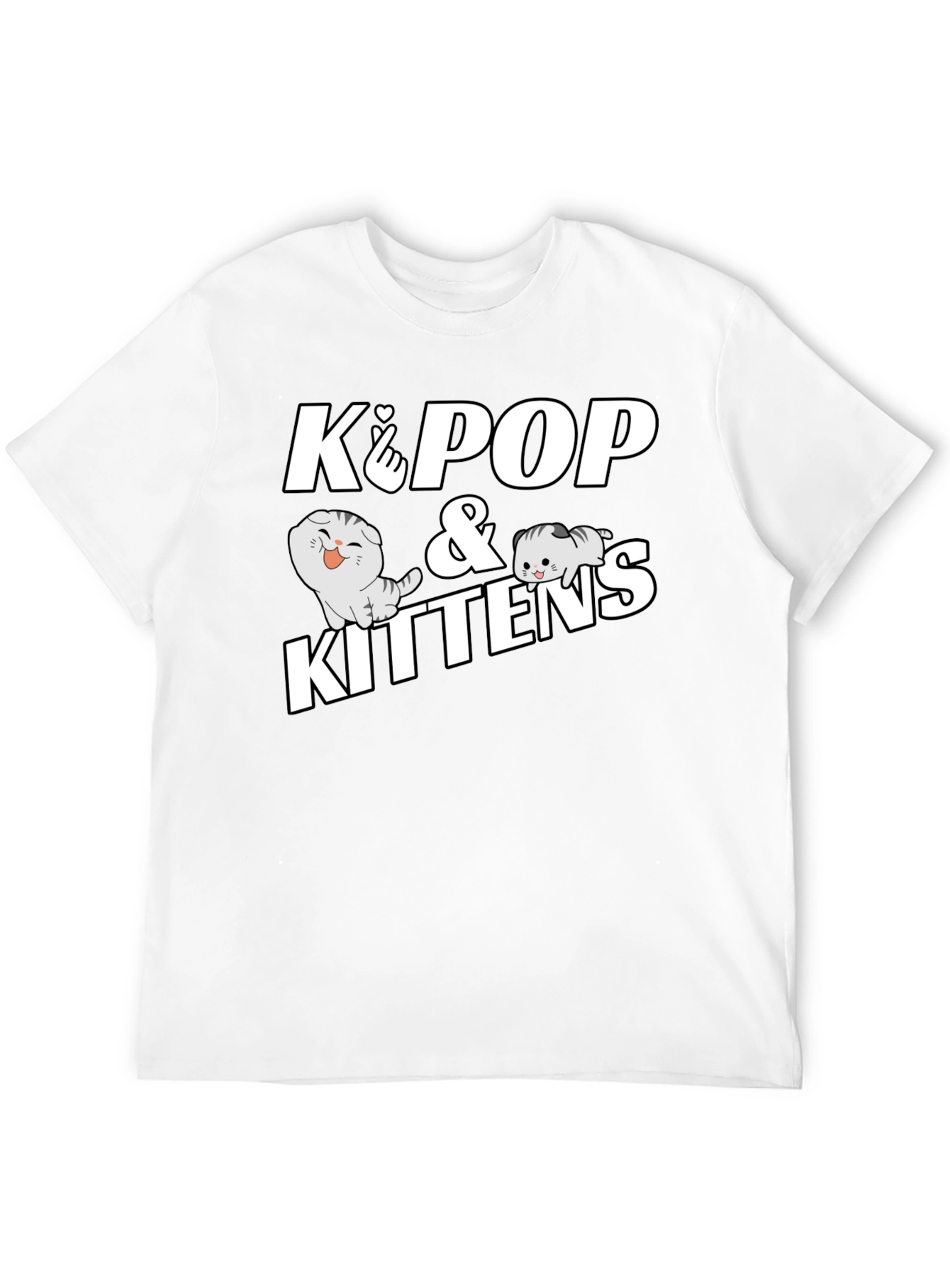 K-Pop and Kittens Graphic T-Shirt