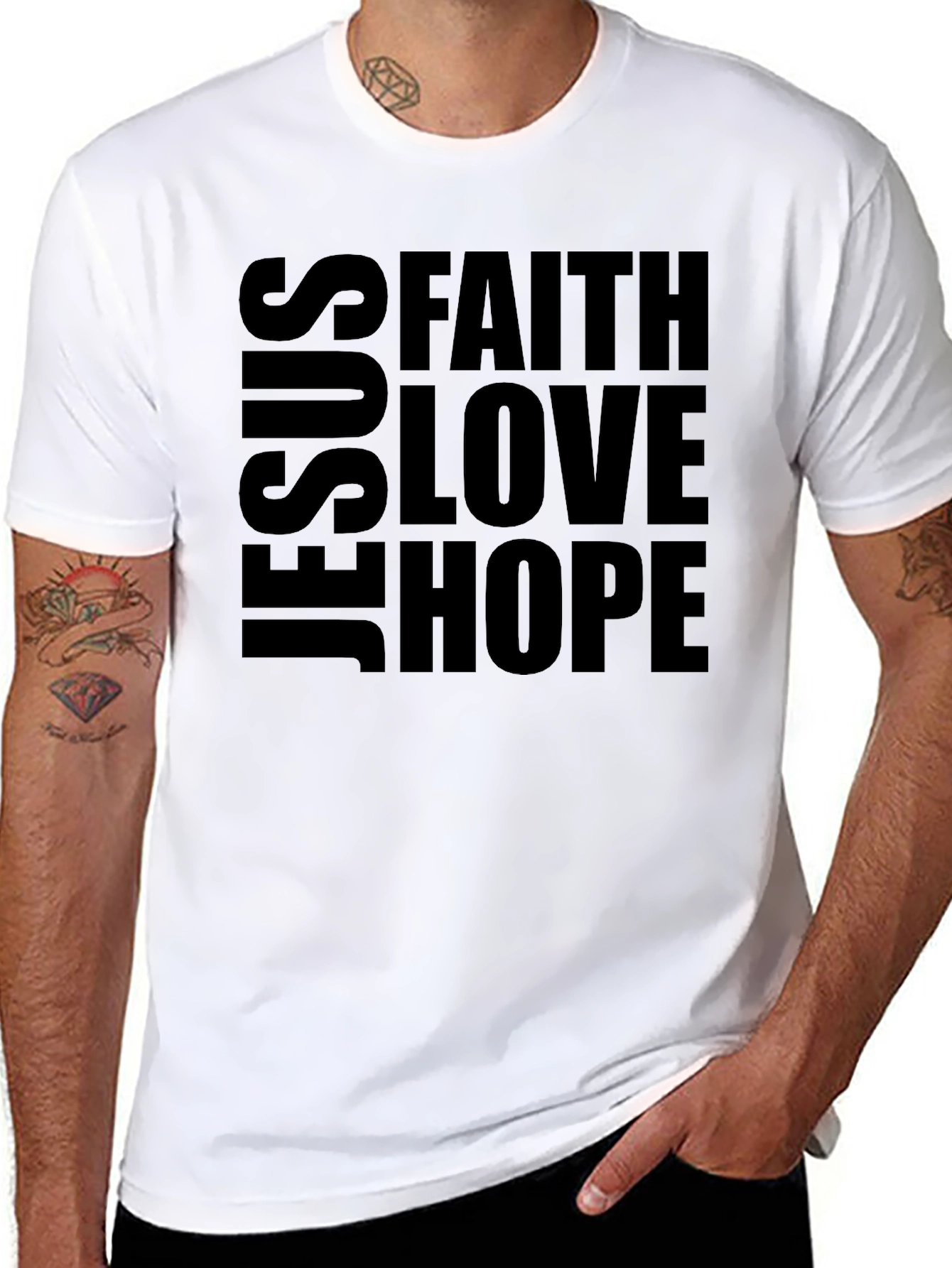 Faith Love Hope T-Shirt - Christian Inspired Design