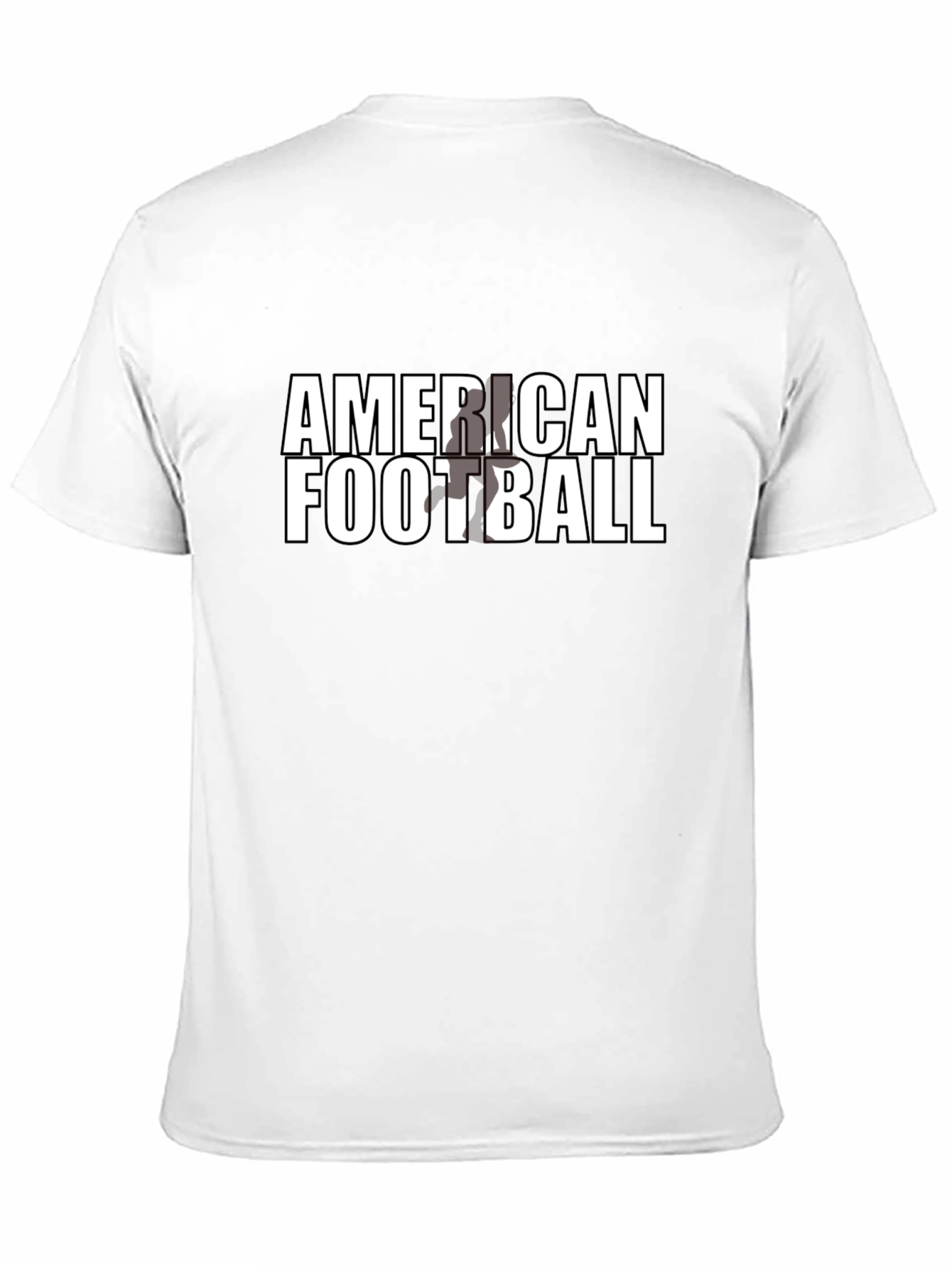 American Football Graphic Tee - Black Cotton Casual T-Shirt