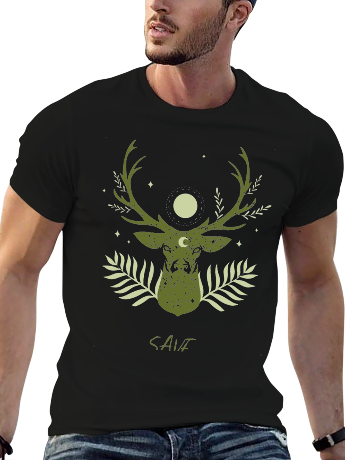 Nature Deer Graphic Tee - Save the Planet T-Shirt