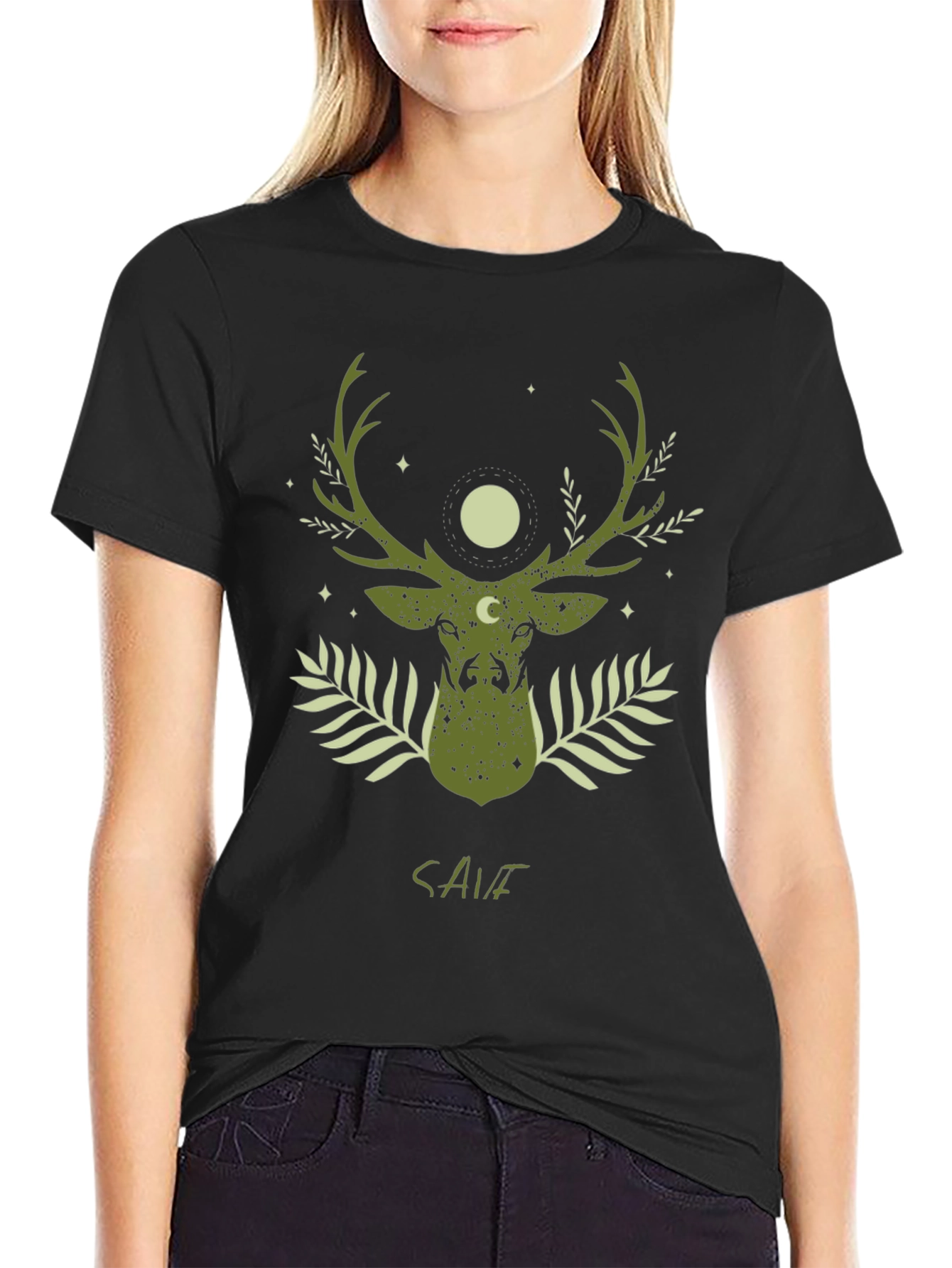 Nature Deer Graphic Tee - Save the Planet T-Shirt