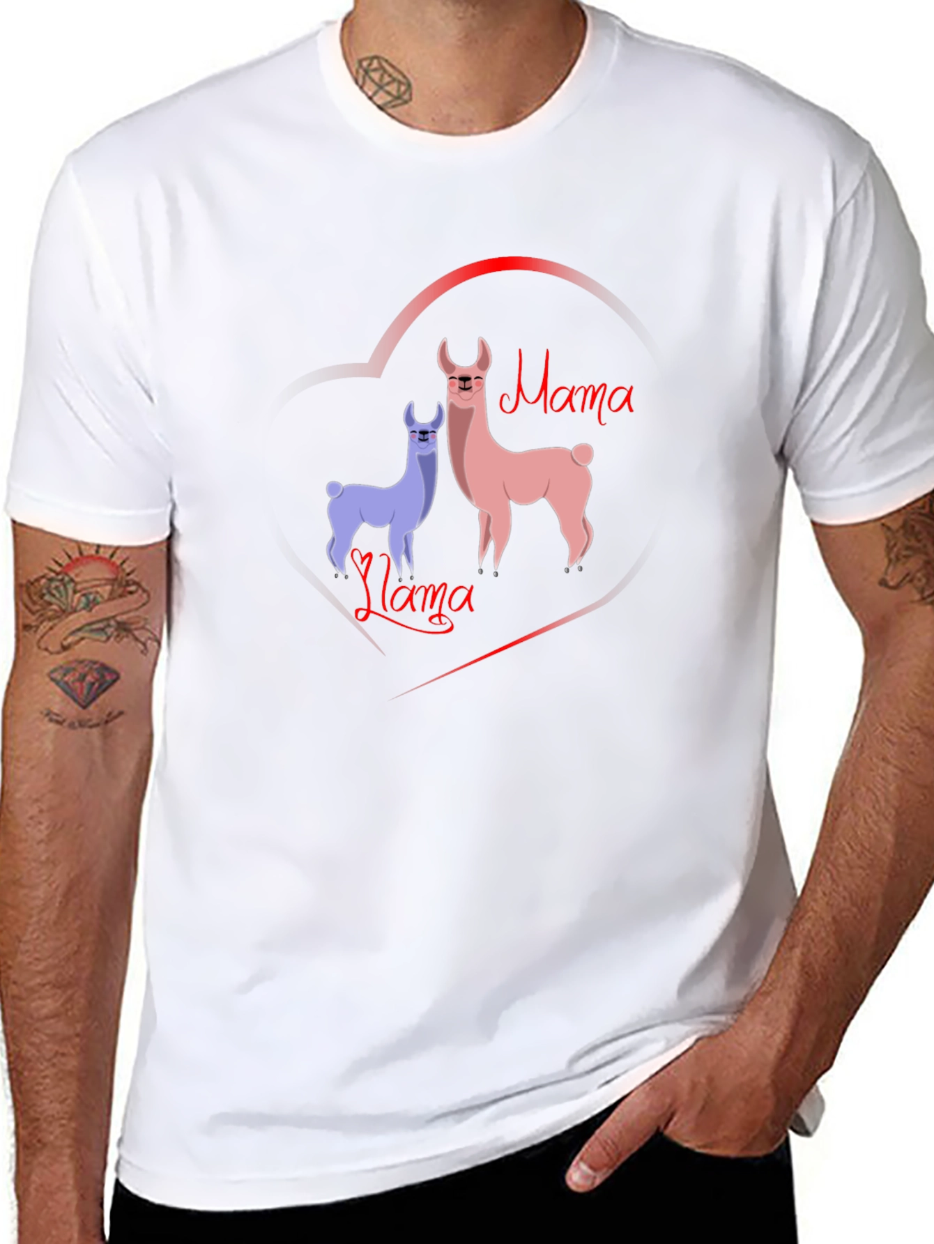 Mama Llama T-Shirt - Cute Cartoon Graphic Tee