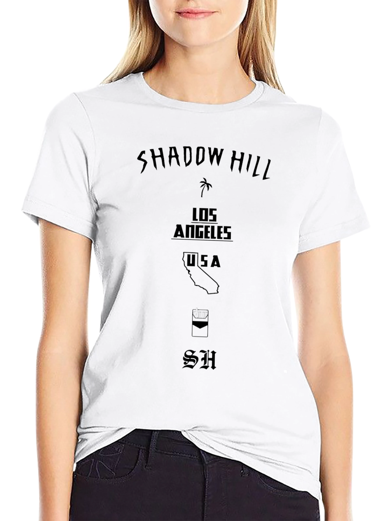 Shadow Hill Black Graphic Print T-Shirt
