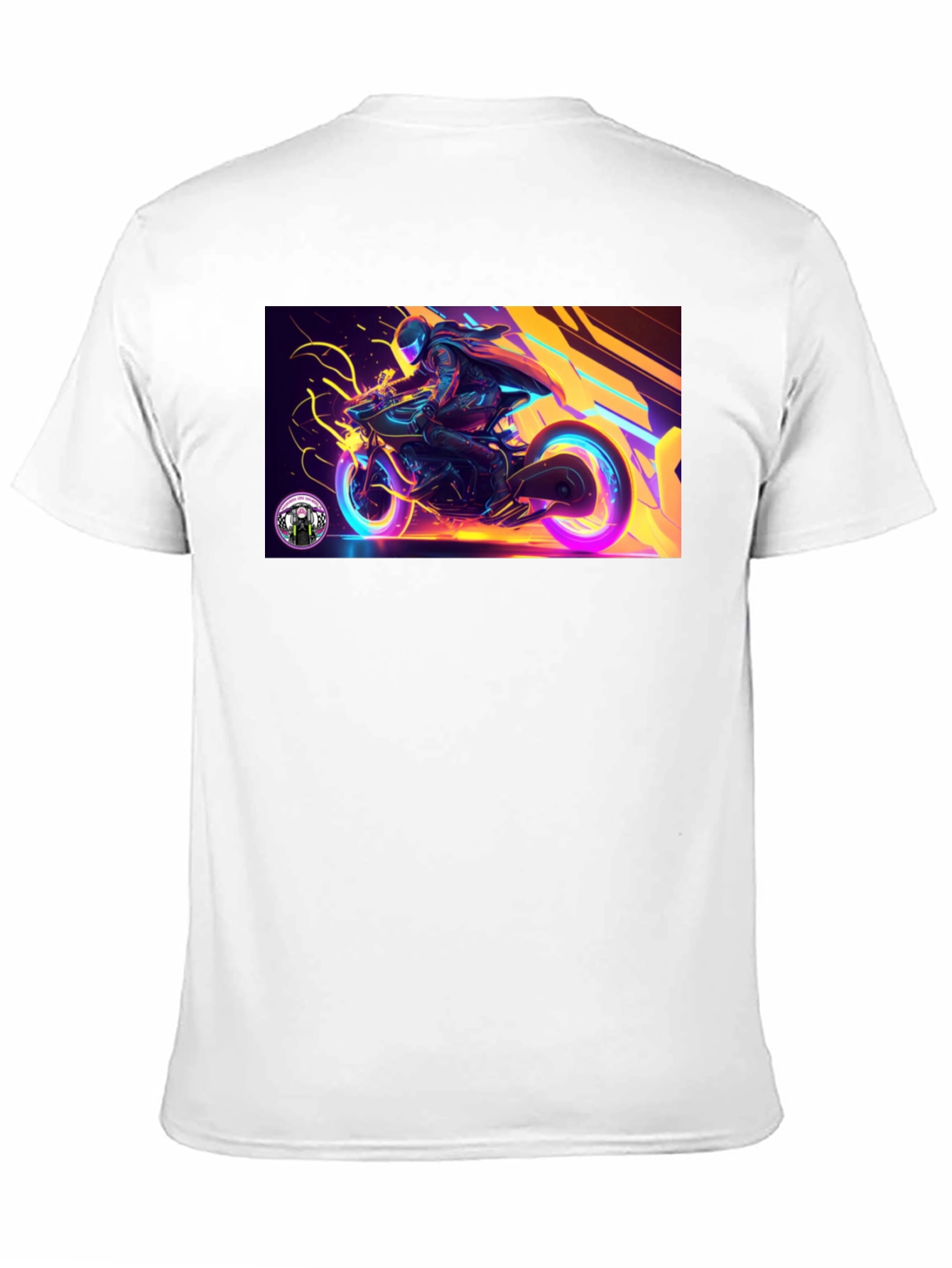 Neon Rider Graphic T-Shirt - Black
