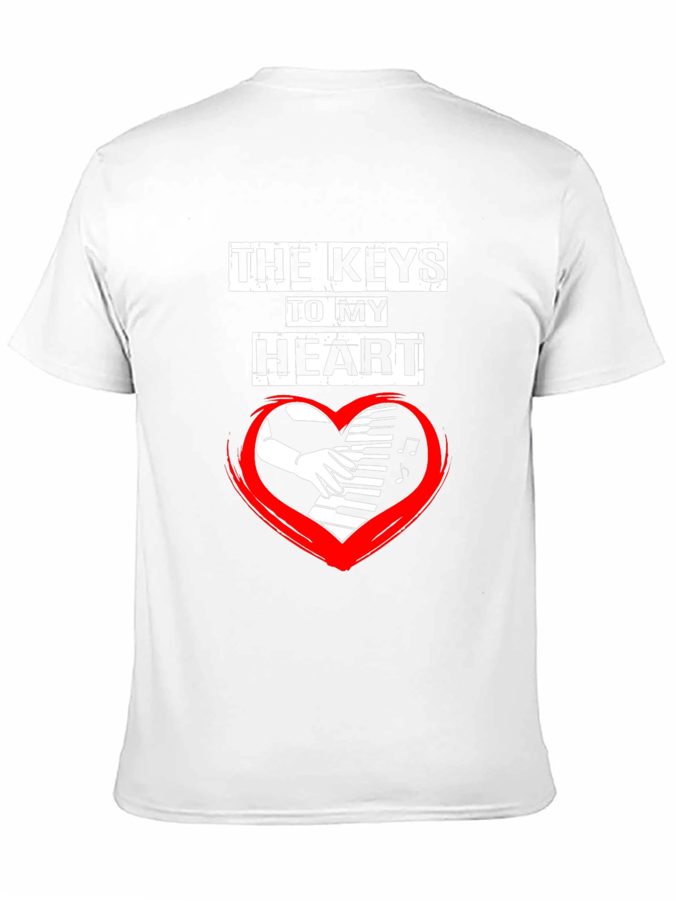 Keys to My Heart Piano Player Graphic T-Shirt