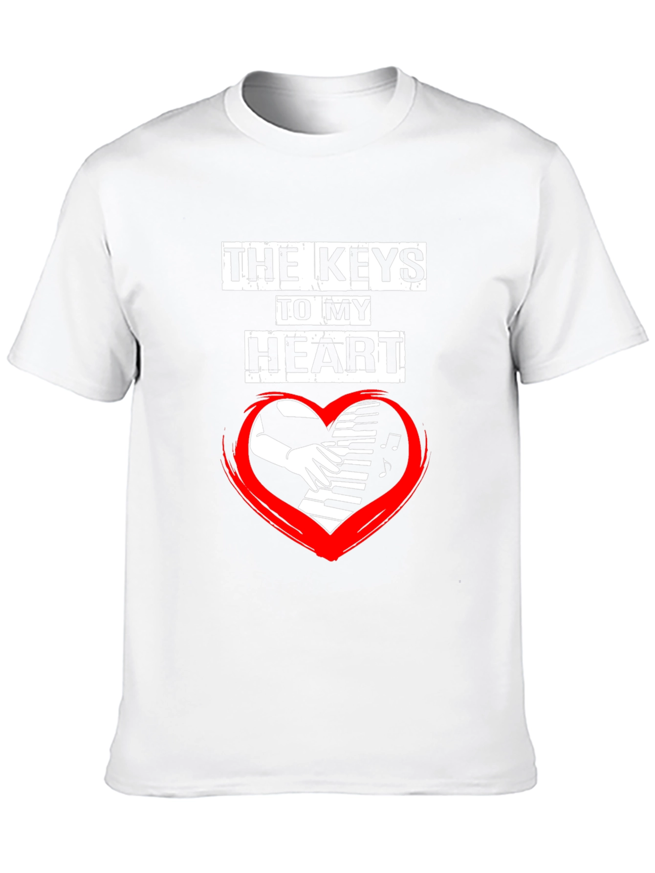 Keys to My Heart Piano Player Graphic T-Shirt