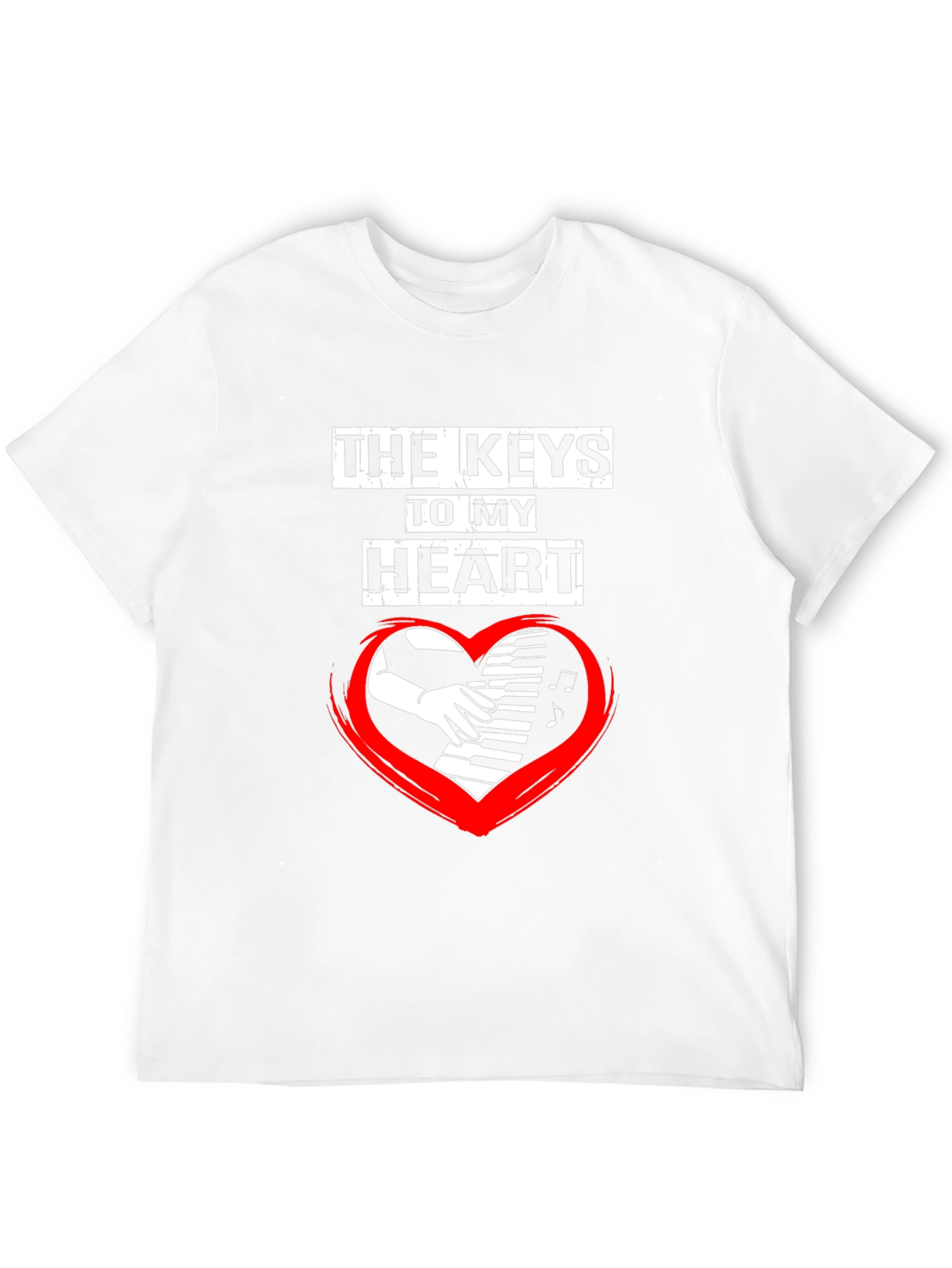 Keys to My Heart Piano Player Graphic T-Shirt