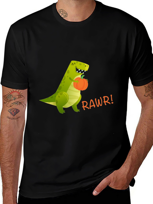 Dino RAWRS for Pumpkins - Funny Graphic T-Shirt