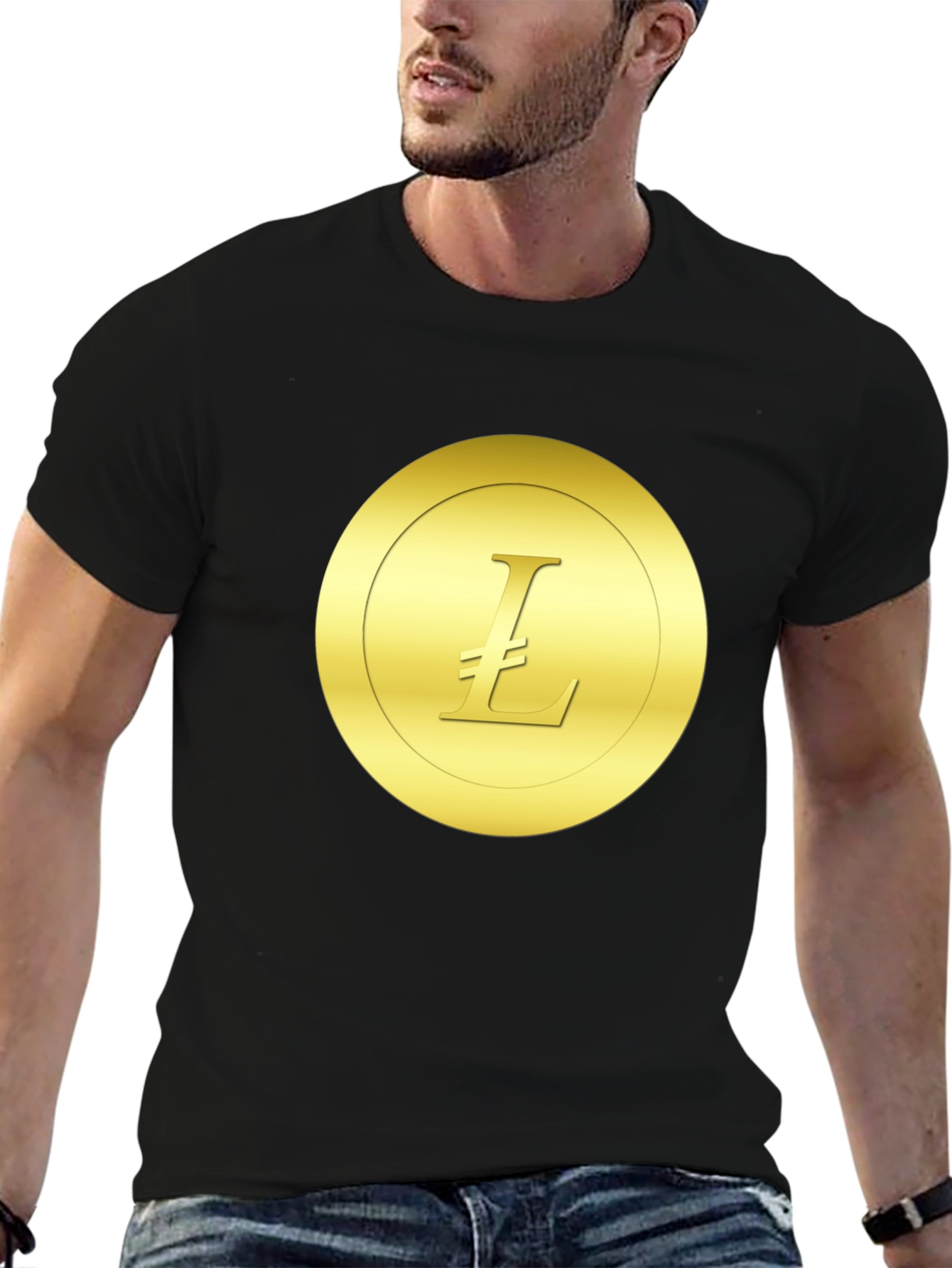 Litecoin Crypto Tee - Black Casual Shirt