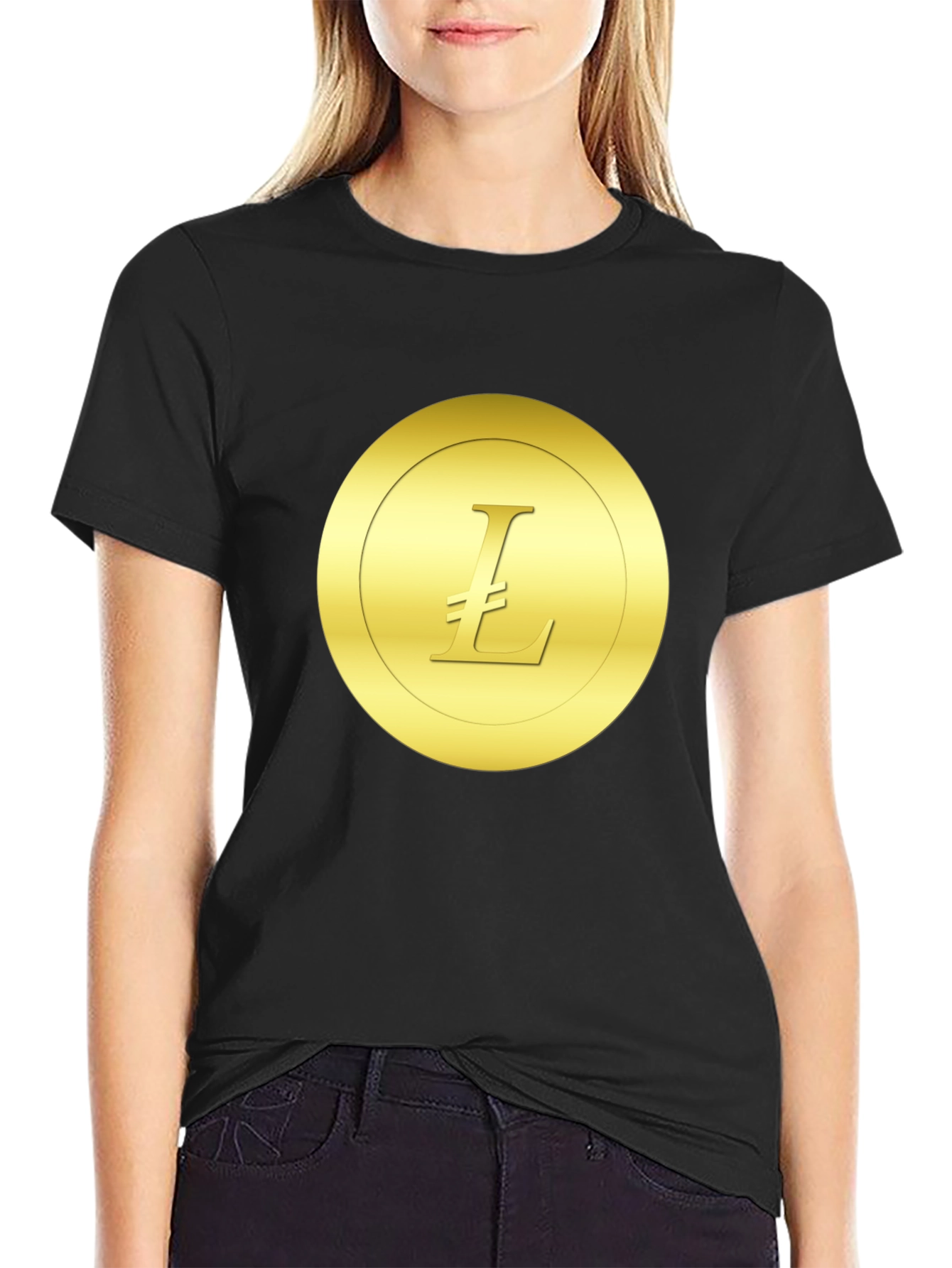 Litecoin Crypto Tee - Black Casual Shirt