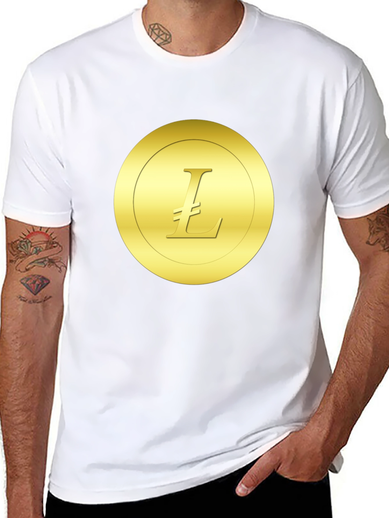 Litecoin Crypto Tee - Black Casual Shirt