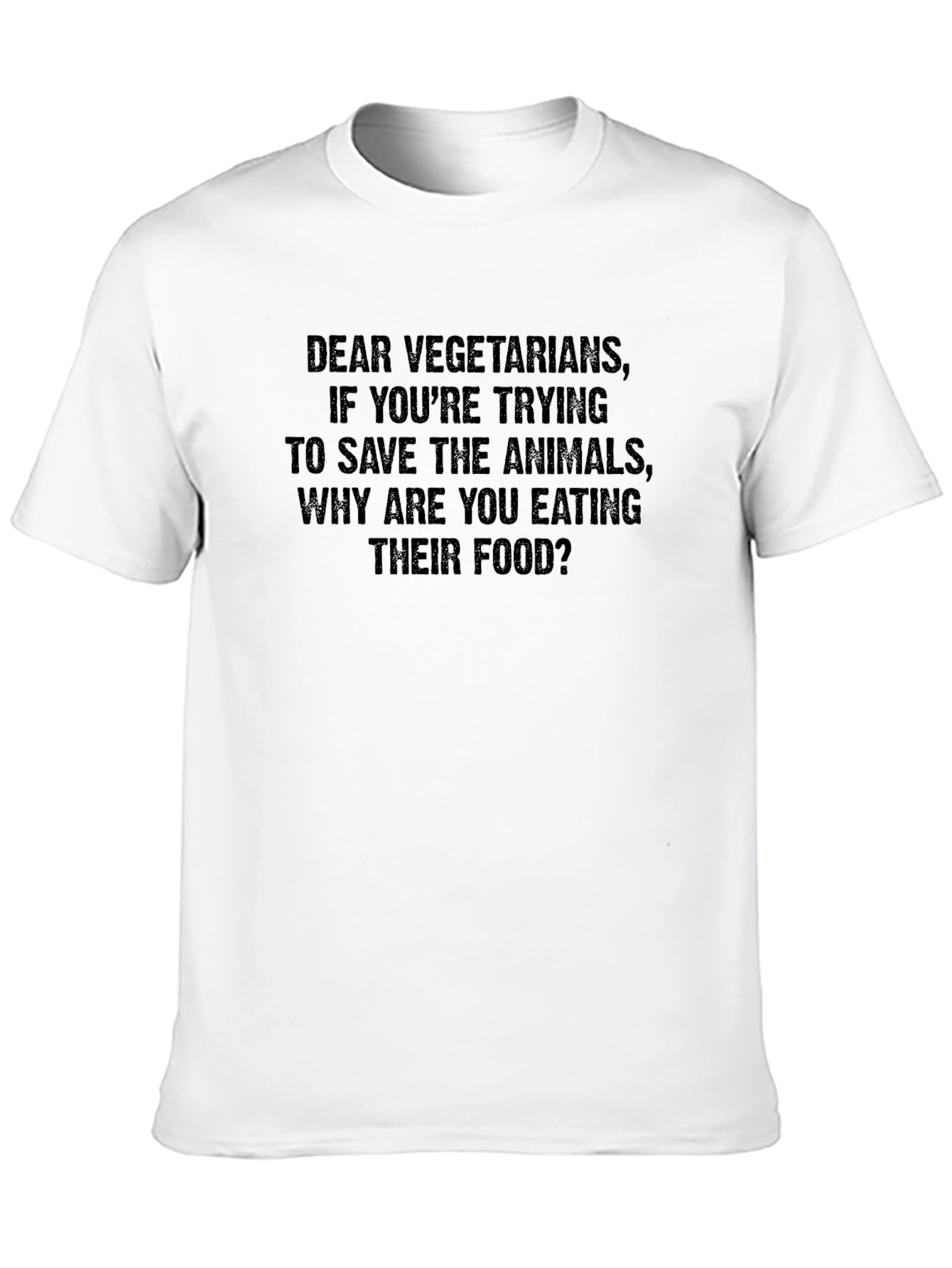 Vegetarian Joke T-Shirt - Save Animals Eat Food