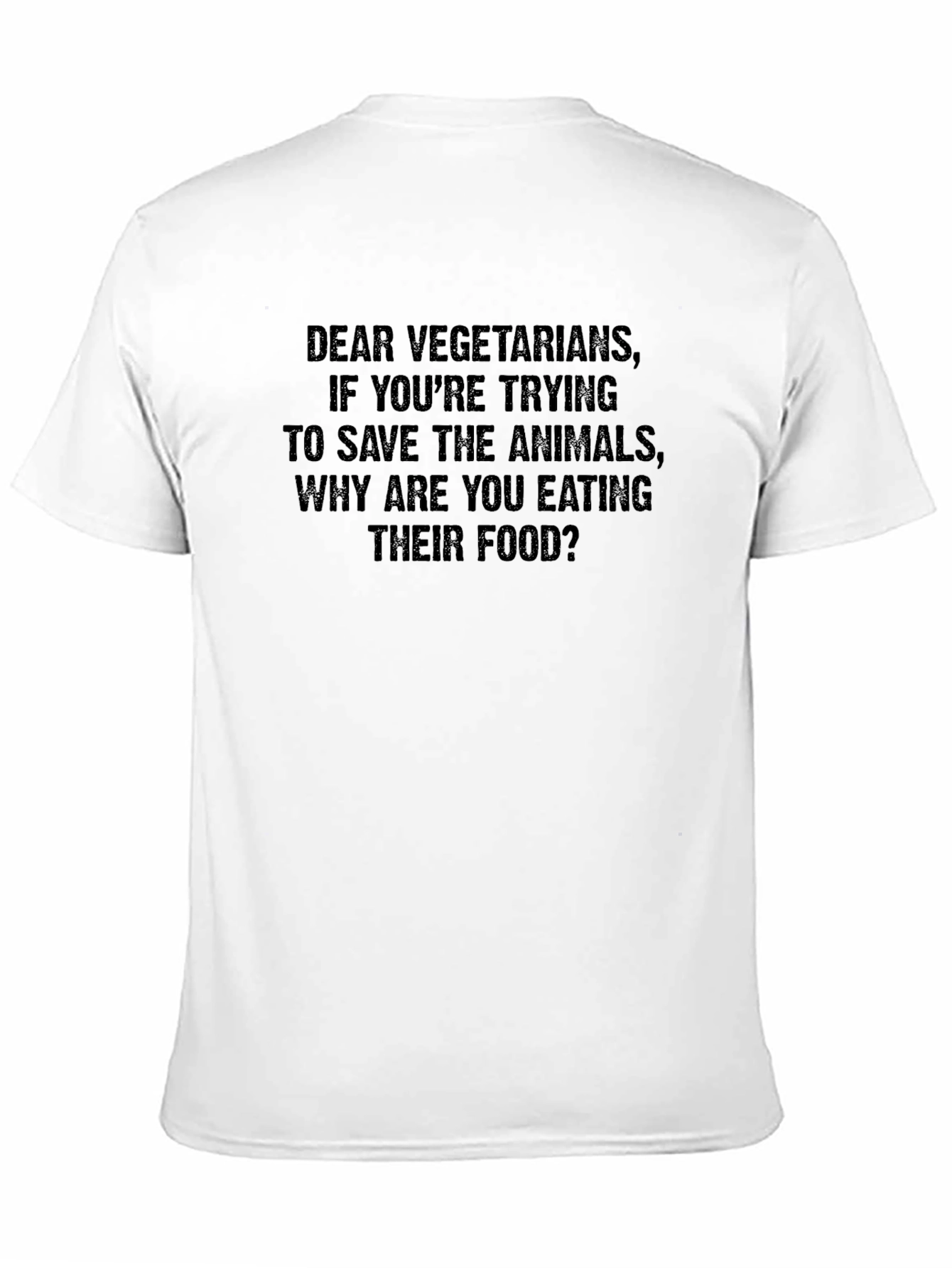 Vegetarian Joke T-Shirt - Save Animals Eat Food