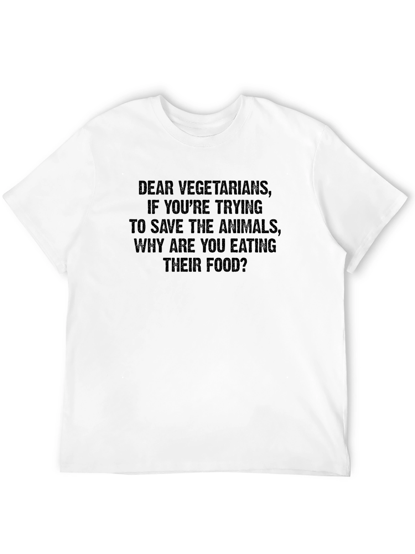 Vegetarian Joke T-Shirt - Save Animals Eat Food
