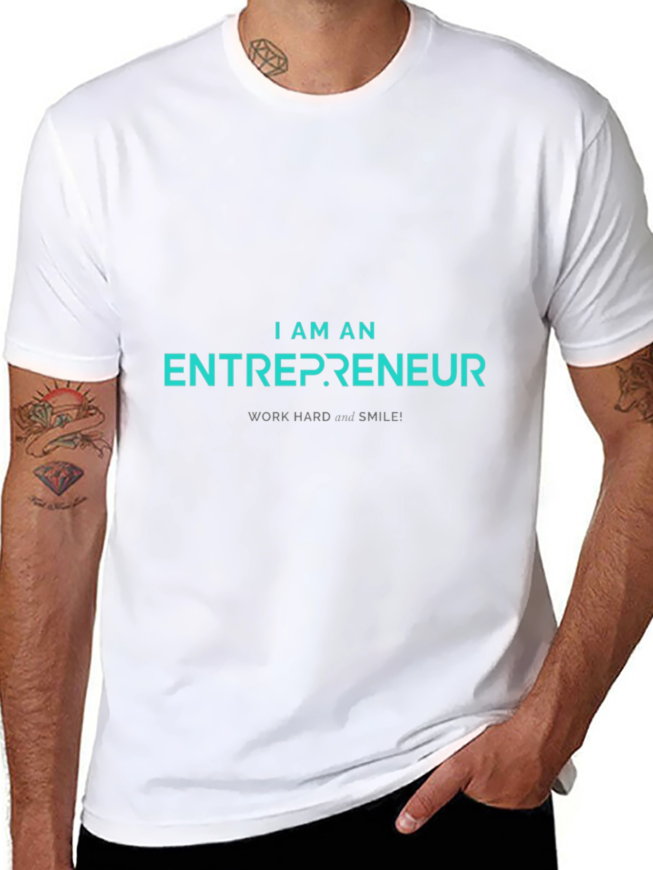 Entrepreneur T-Shirt - Work Hard and Smile!