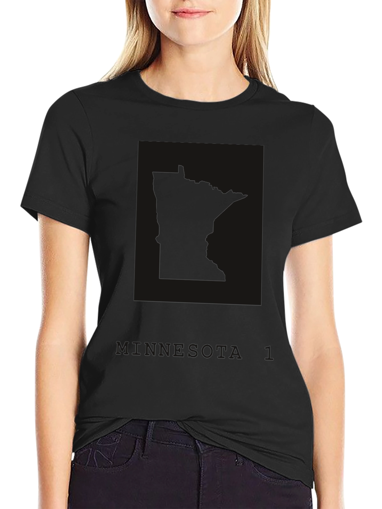 Mens Black Minnesota T-Shirt