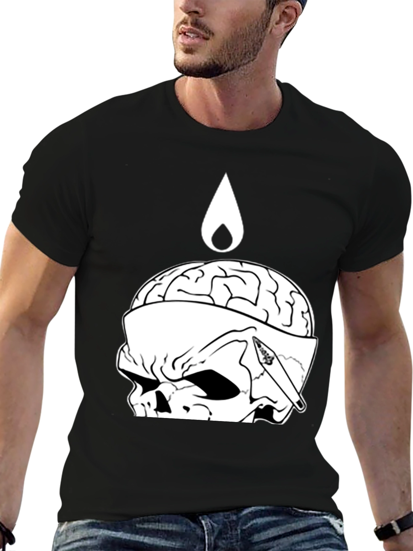 Brain Dead Skull Tee - Graphic Print T-Shirt