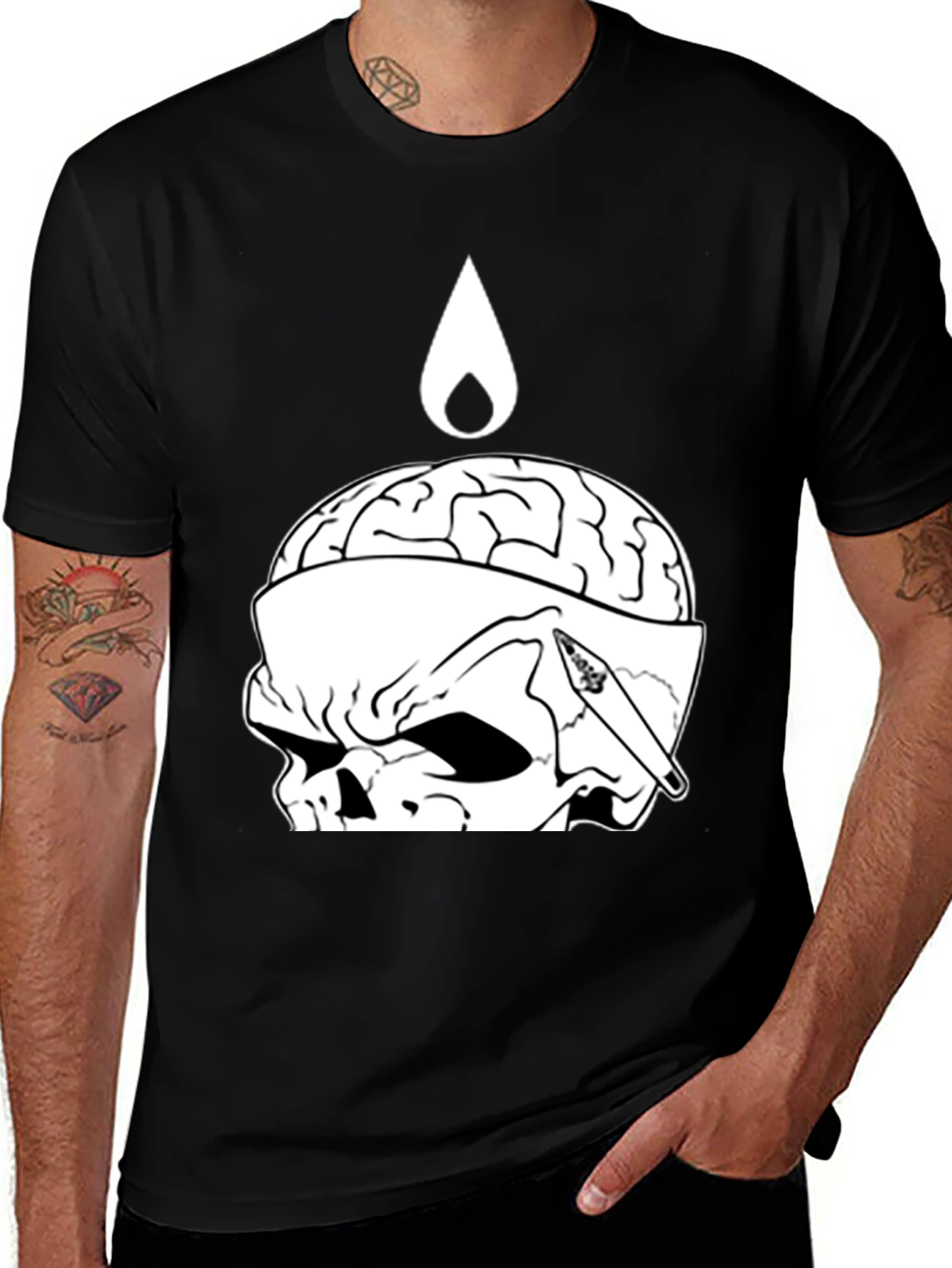 Brain Dead Skull Tee - Graphic Print T-Shirt