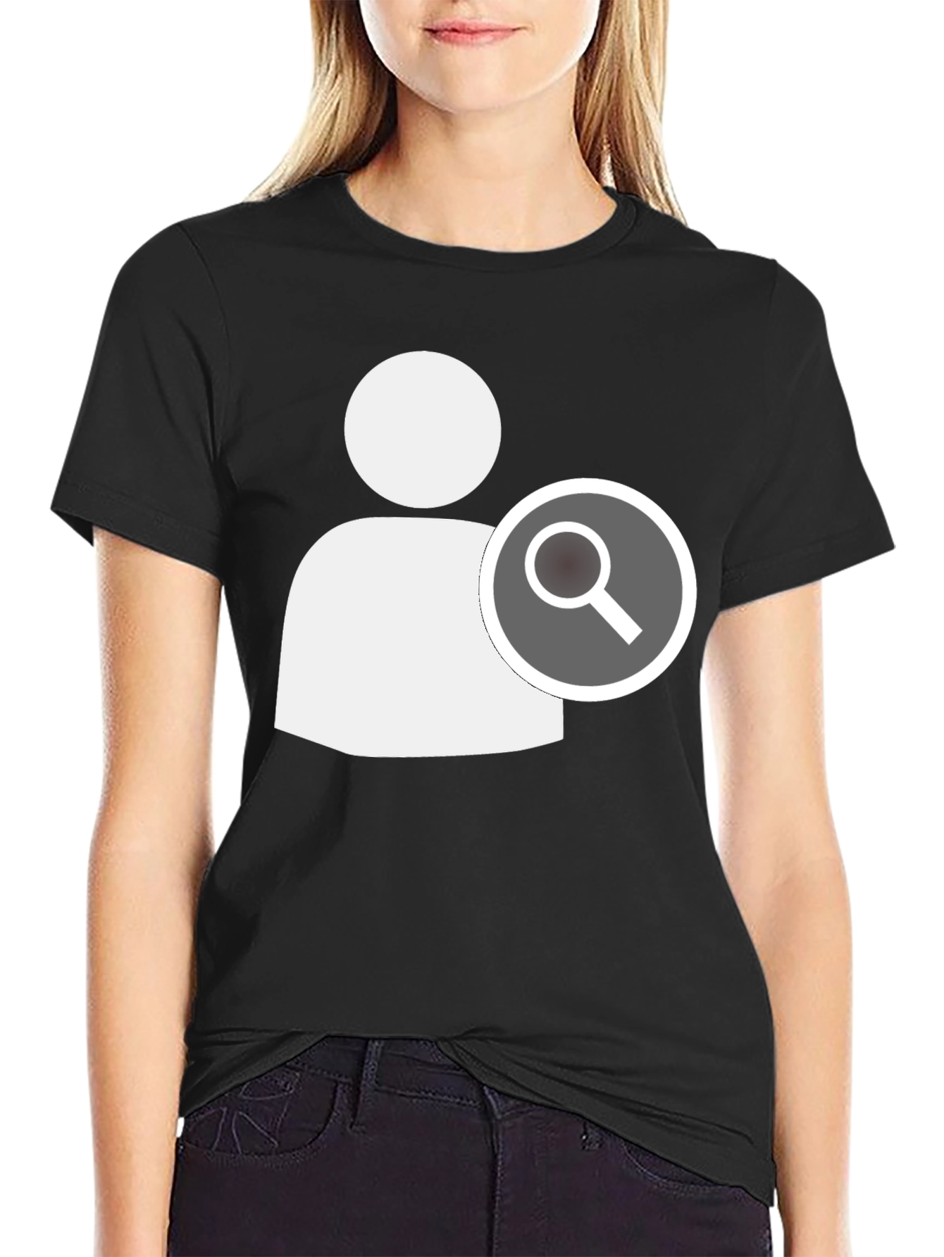 Search User Black T-Shirt