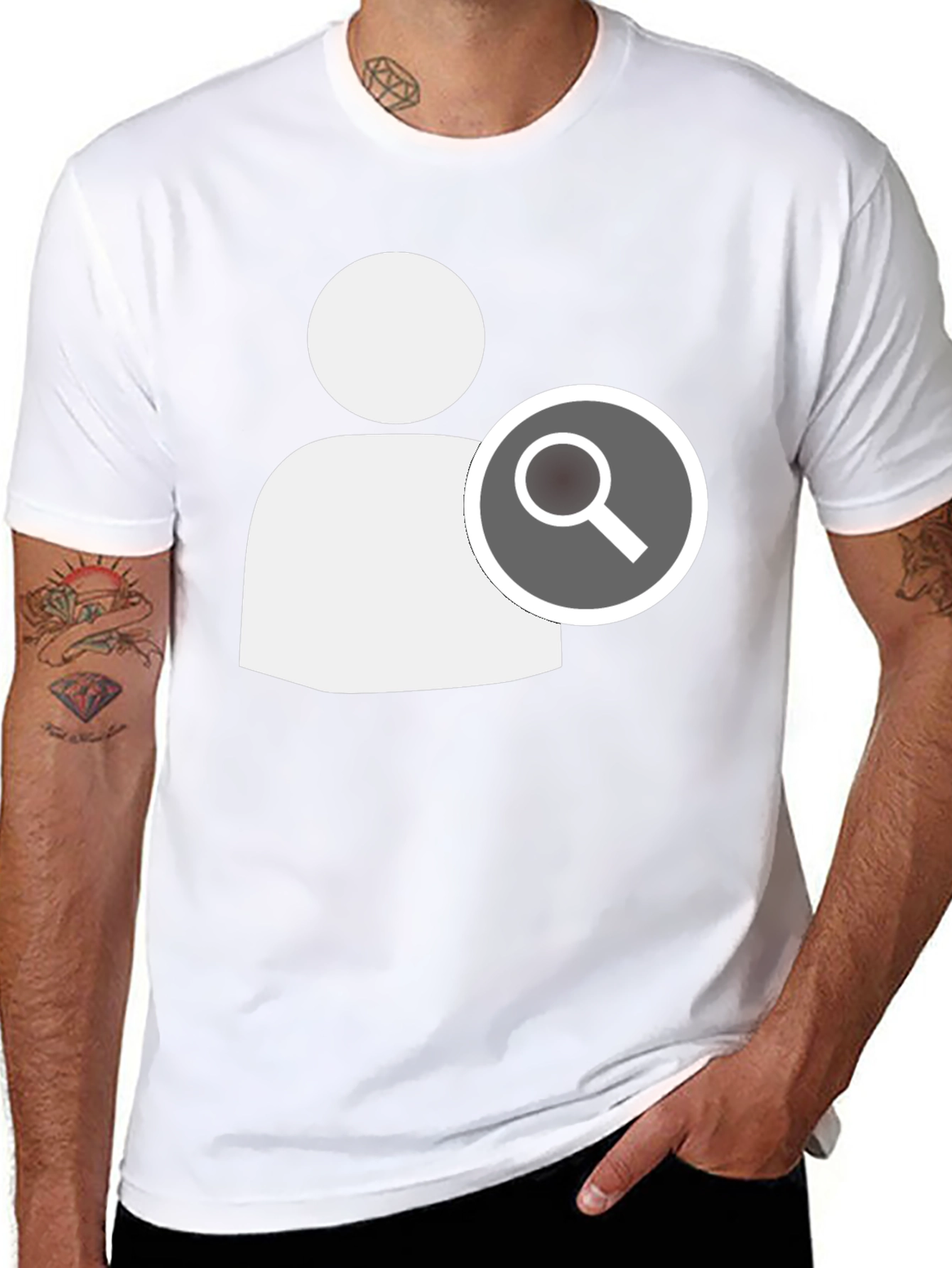 Search User Black T-Shirt