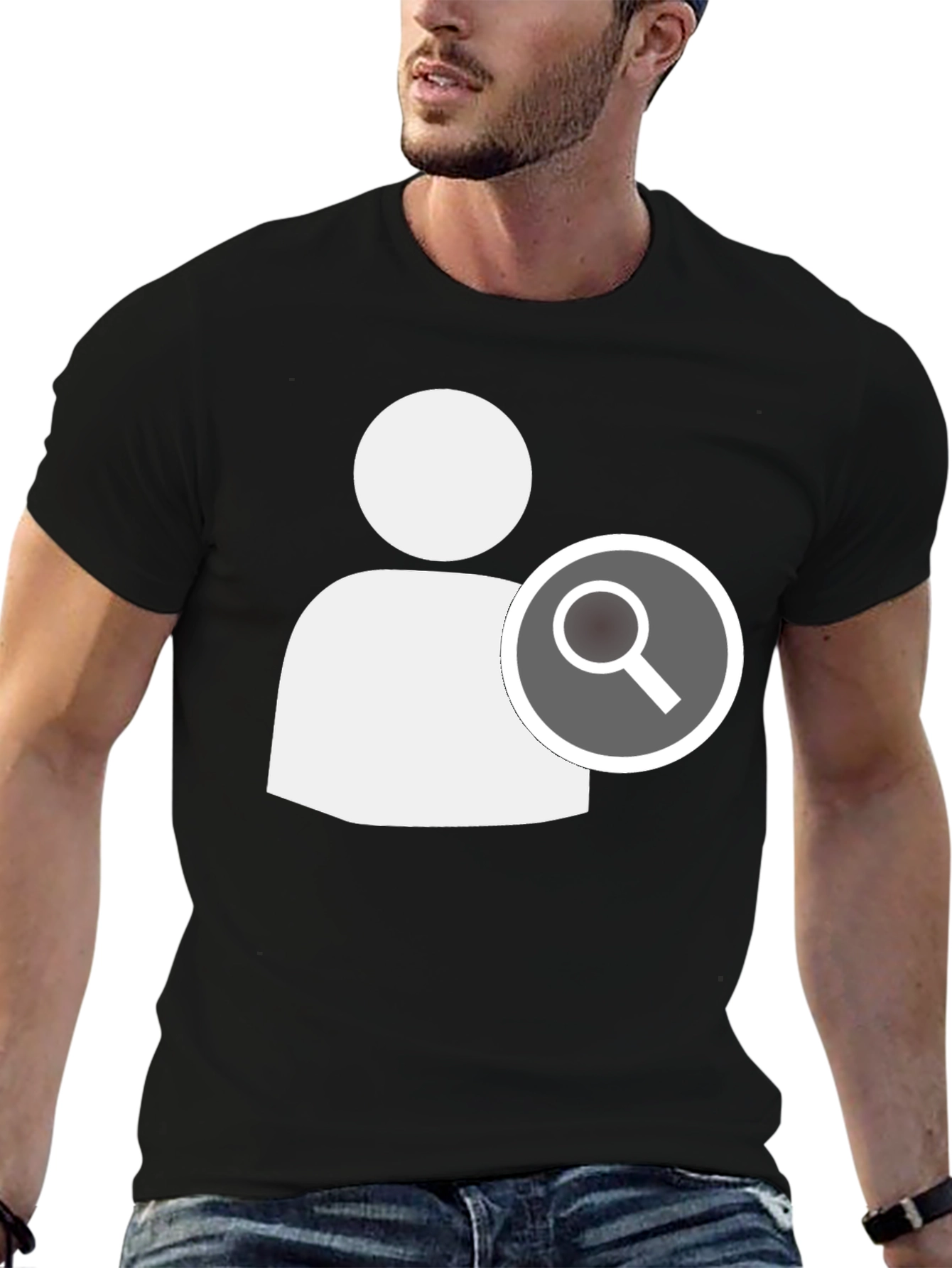 Search User Black T-Shirt