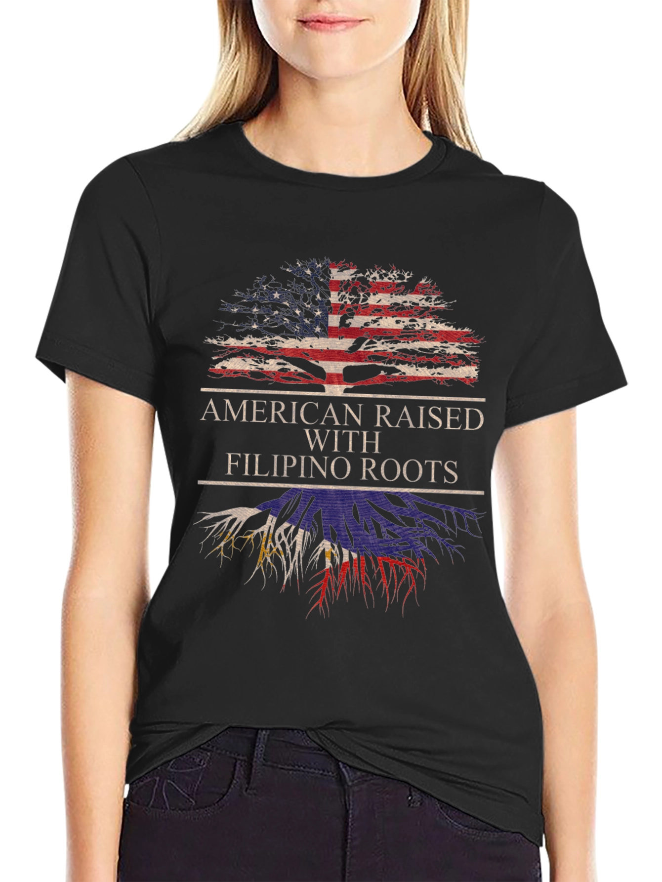 American Raised with Filipino Roots T-Shirt