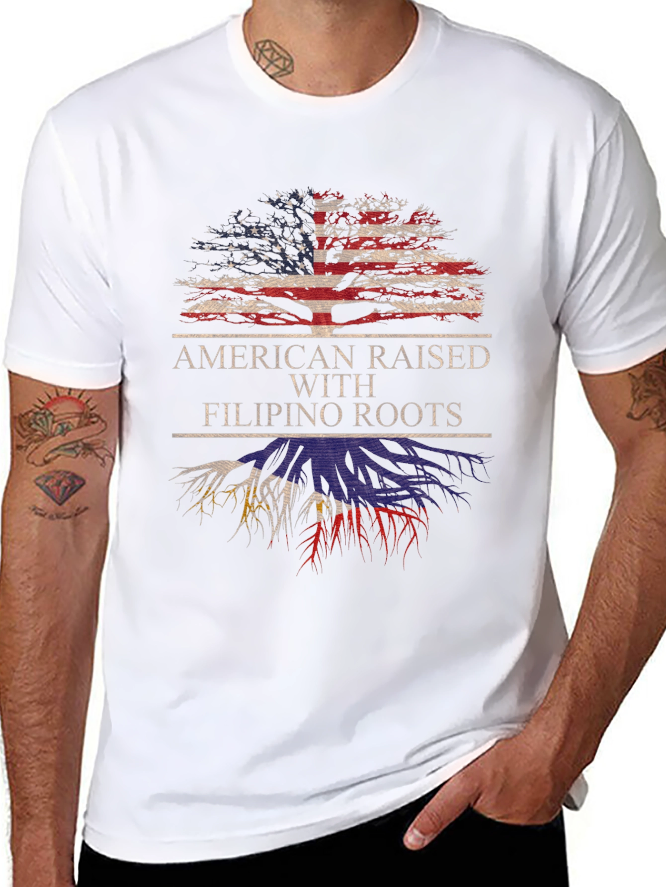 American Raised with Filipino Roots T-Shirt