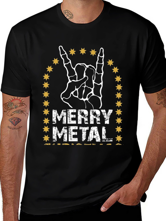 Merry Metal Rock Hand T-Shirt