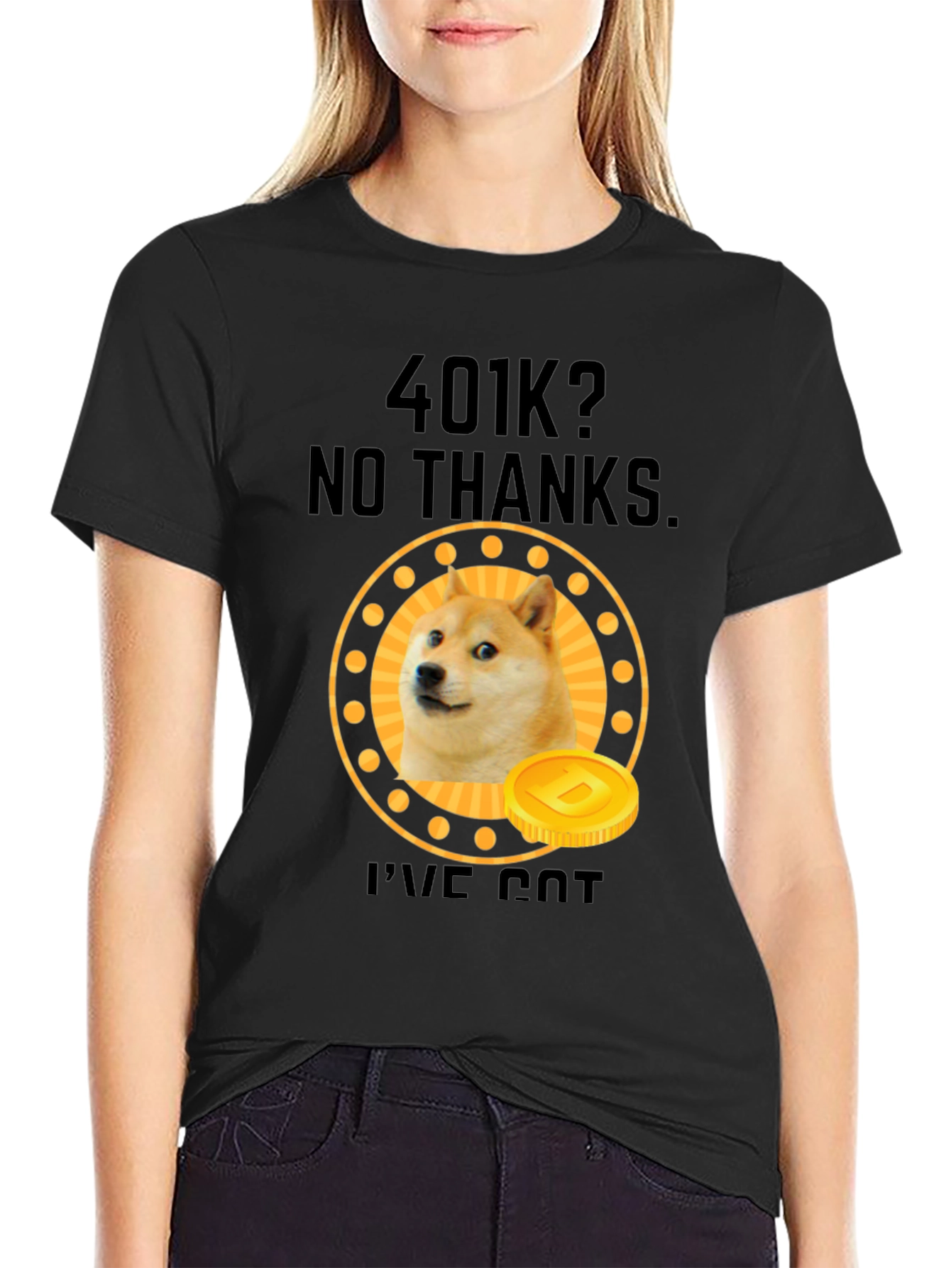 Dogecoin 401k? No Thanks T-Shirt