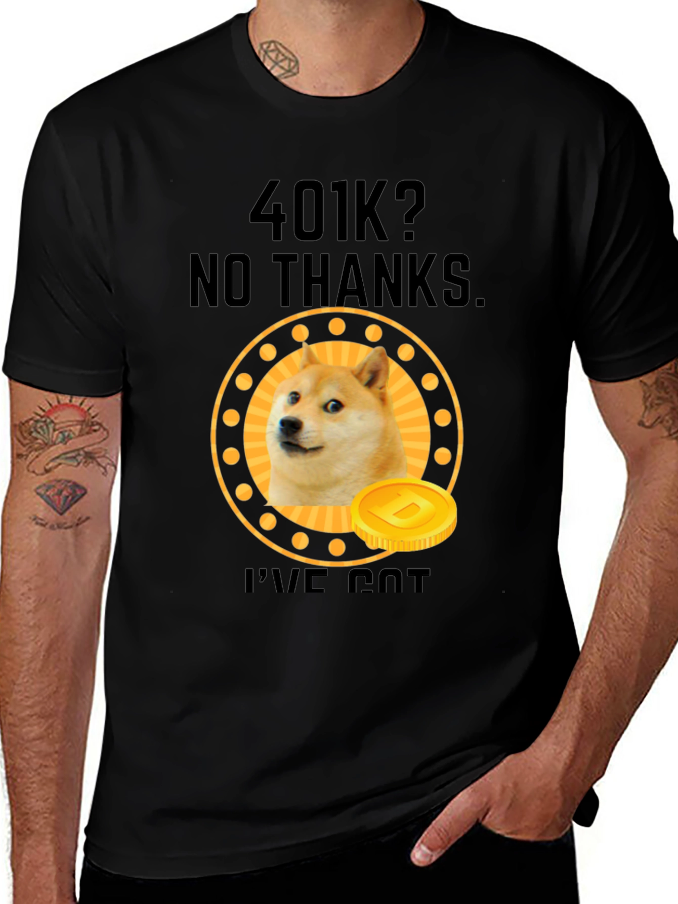 Dogecoin 401k? No Thanks T-Shirt