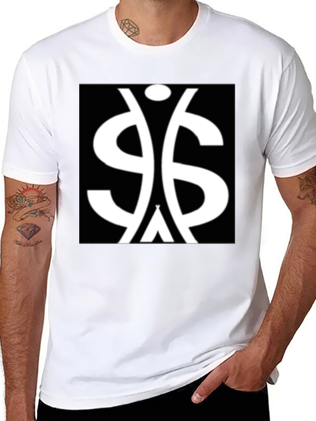 Symbol Graphic Tee - Black Cotton Blend