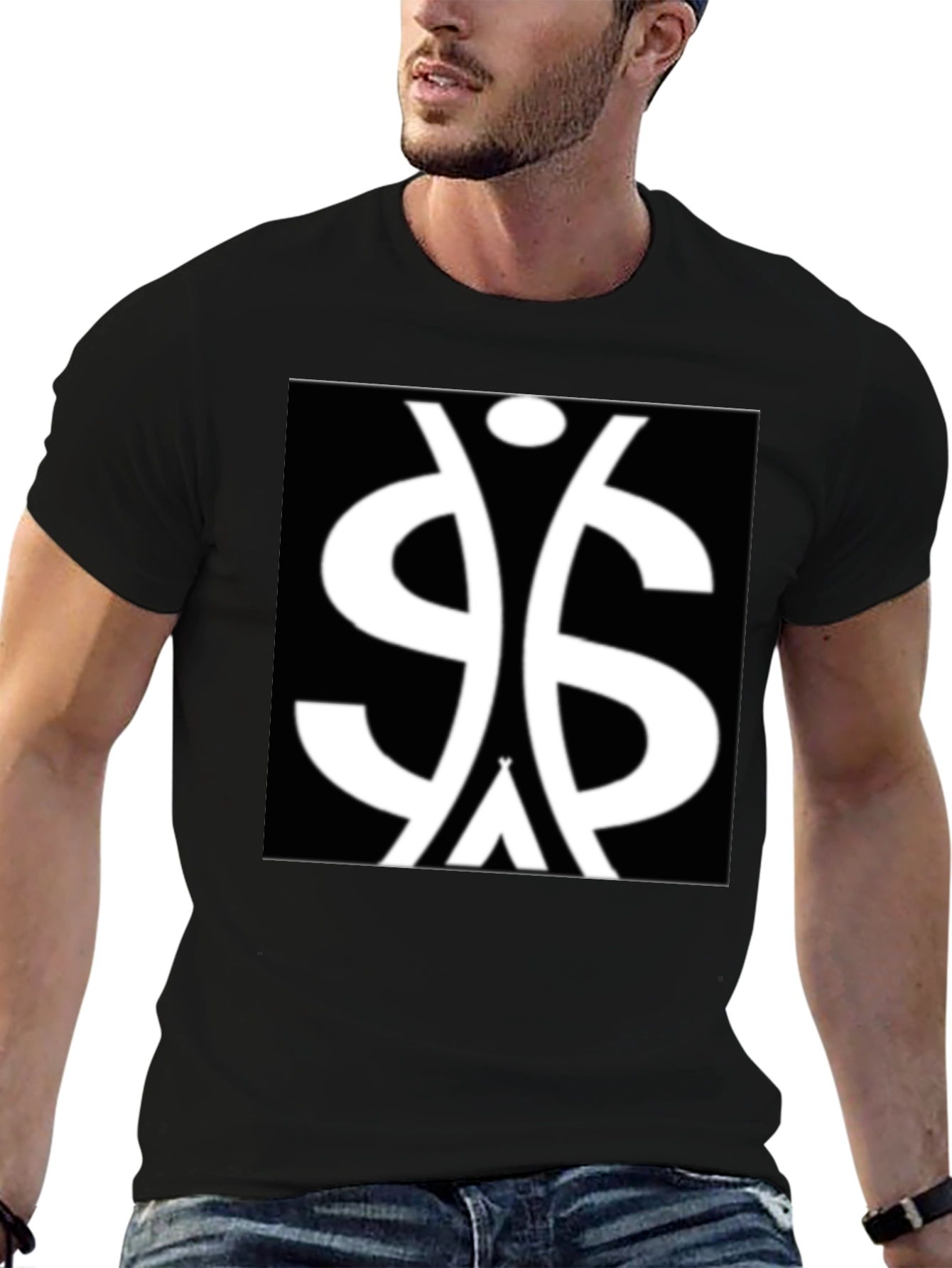 Symbol Graphic Tee - Black Cotton Blend