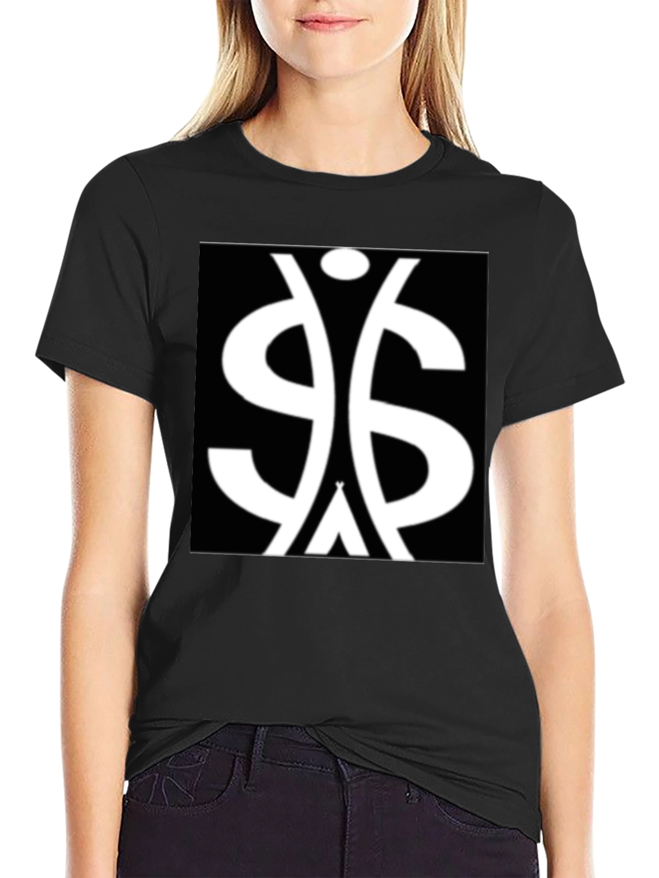 Symbol Graphic Tee - Black Cotton Blend