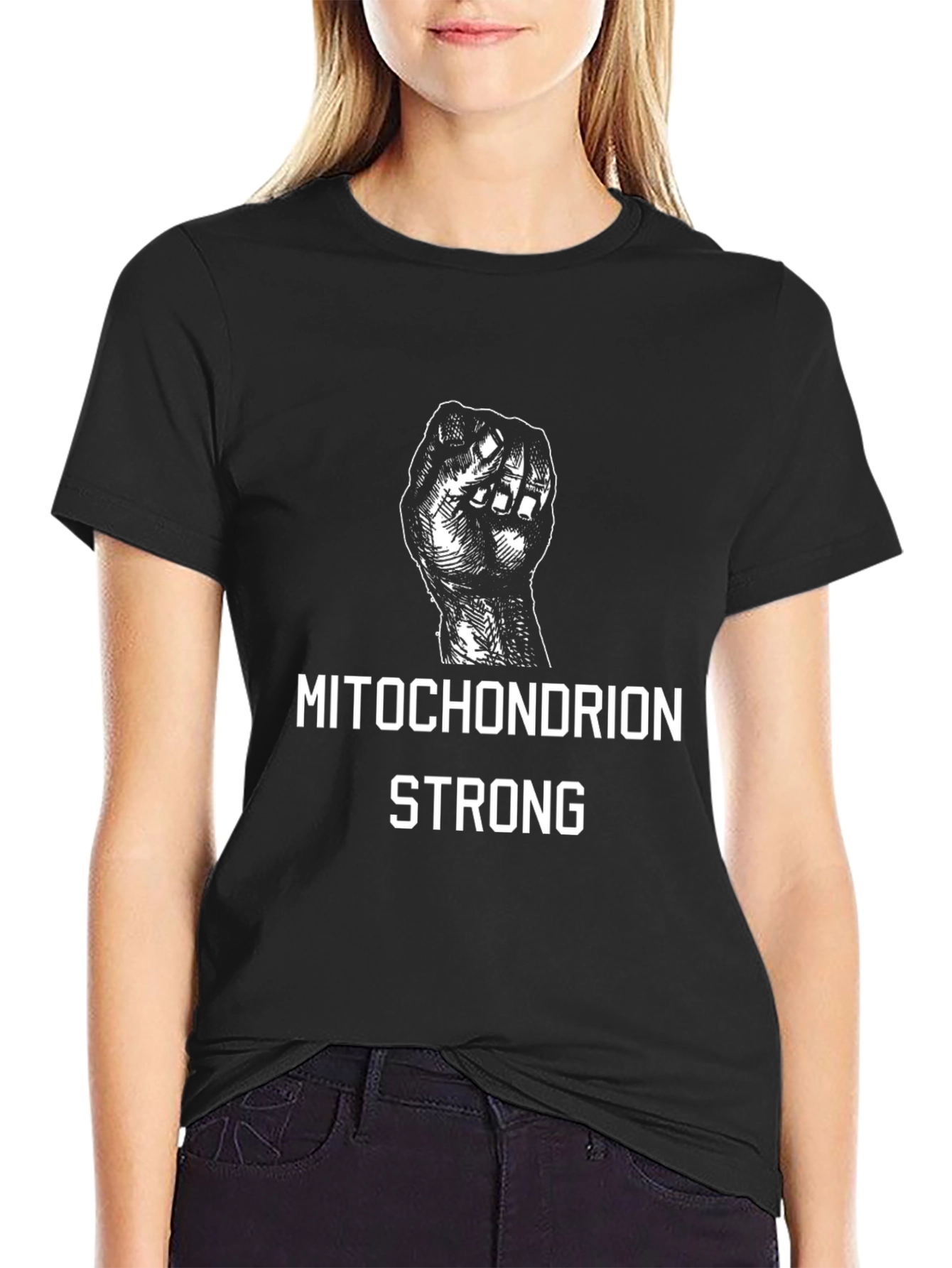 Mitochondrion Strong Black Graphic T-Shirt