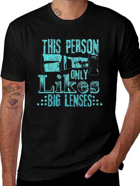 Big Lens Camera Lover Graphic T-Shirt