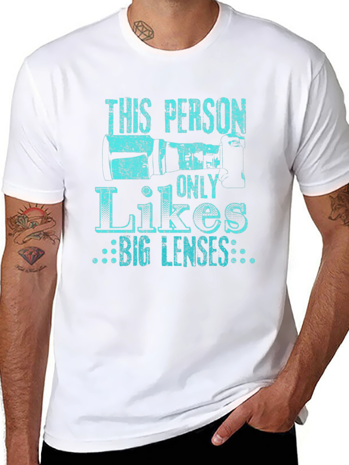 Big Lens Camera Lover Graphic T-Shirt