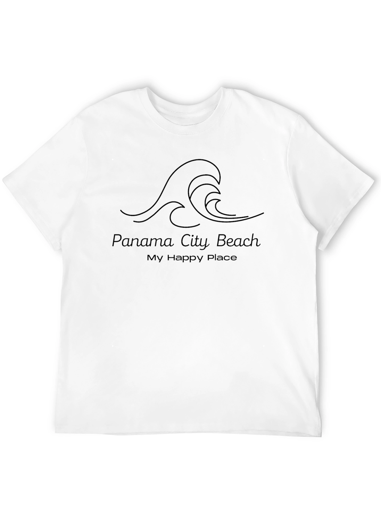 Panama City Beach Mens Black Graphic Tee