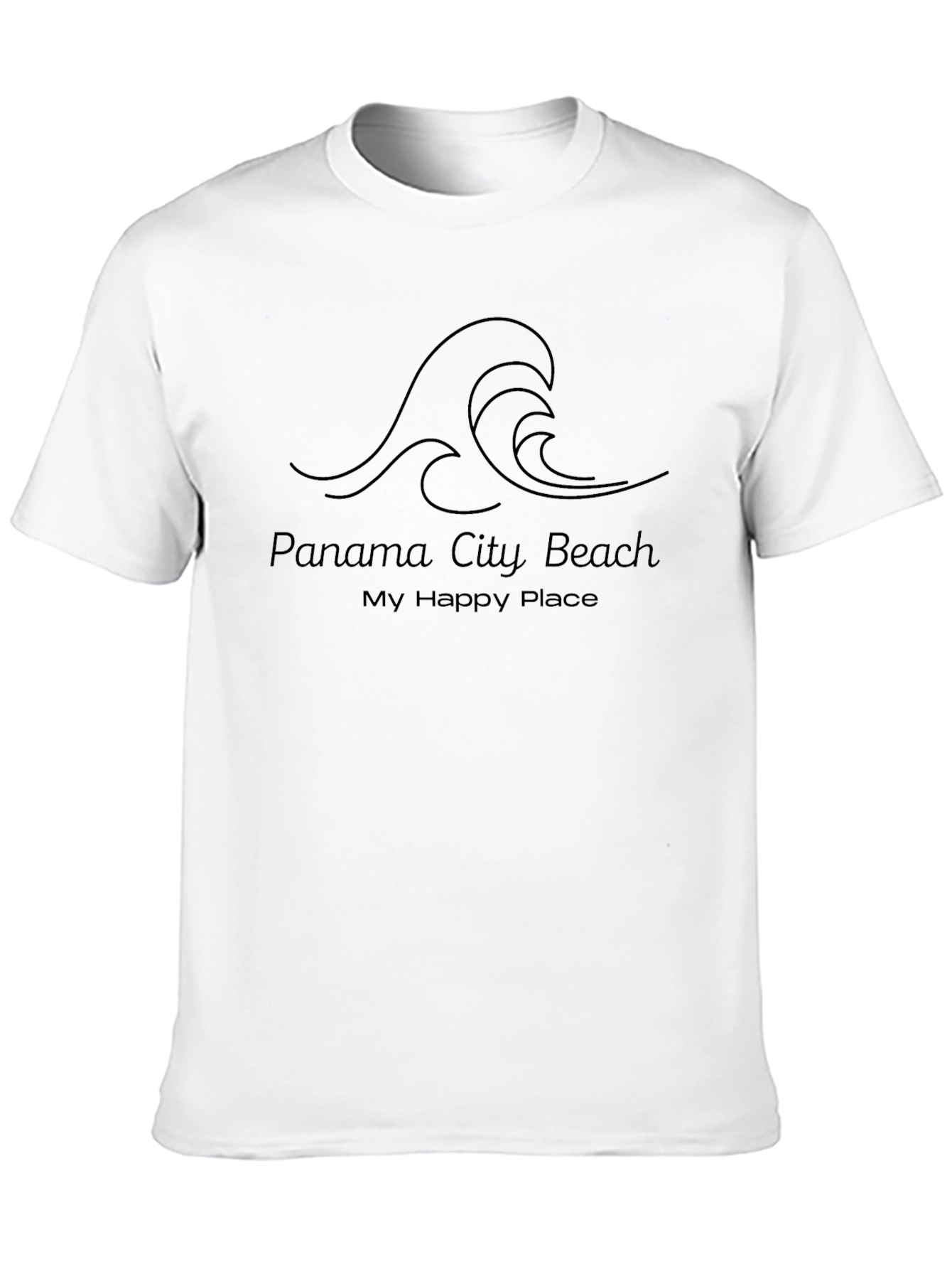 Panama City Beach Mens Black Graphic Tee